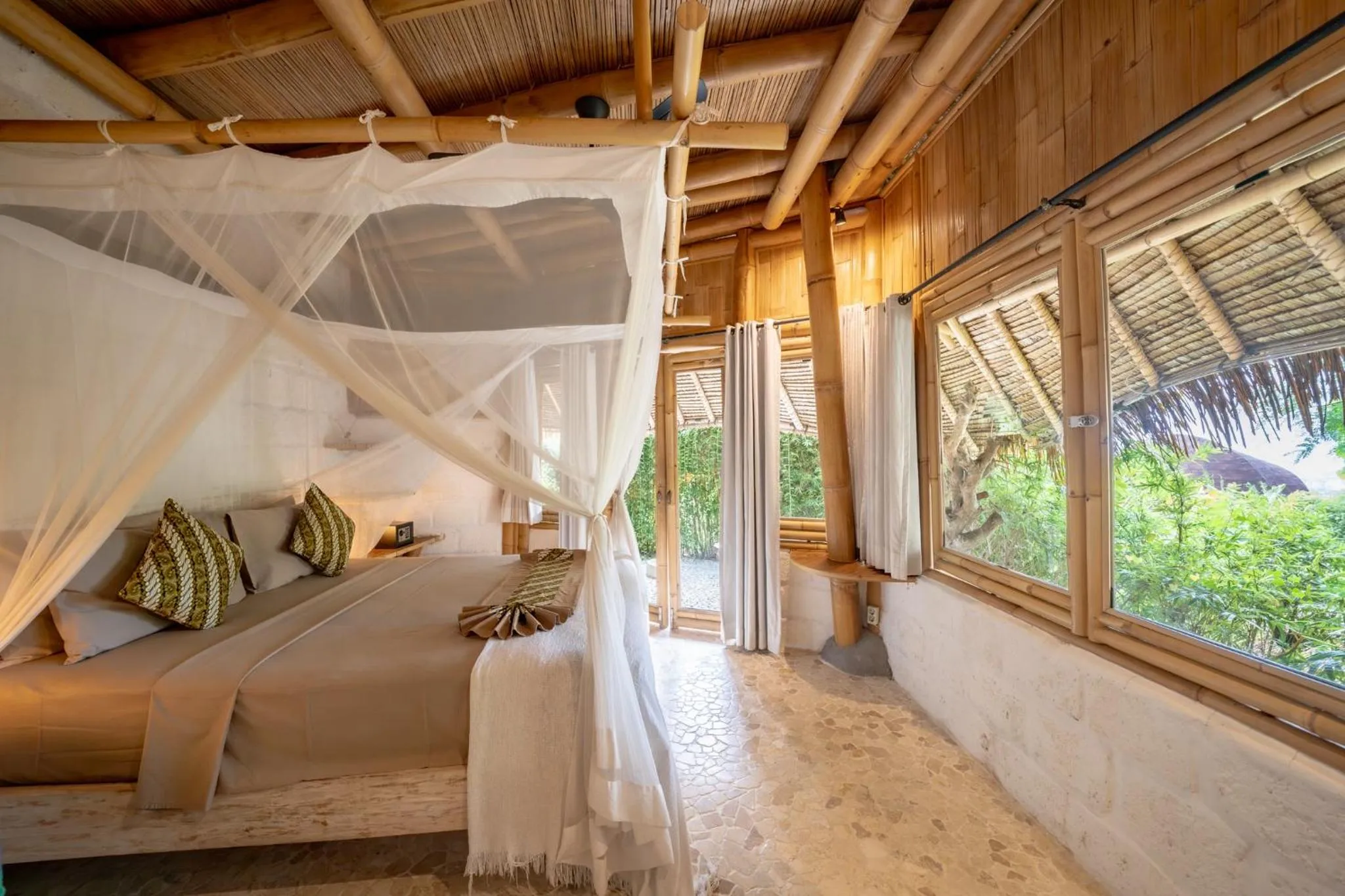 Patio, Bed in Le Bamboo Bali