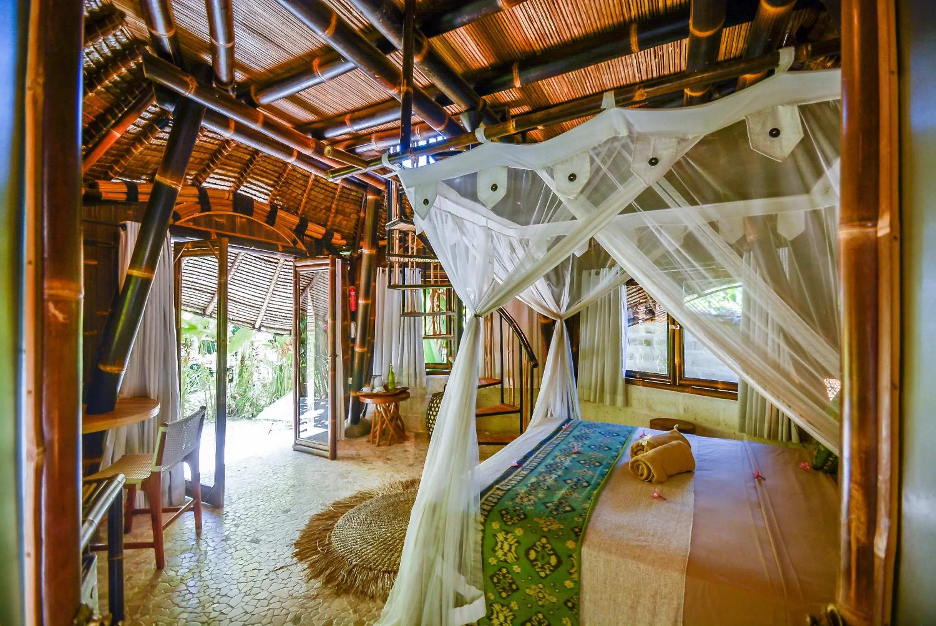 Bed in Le Bamboo Bali