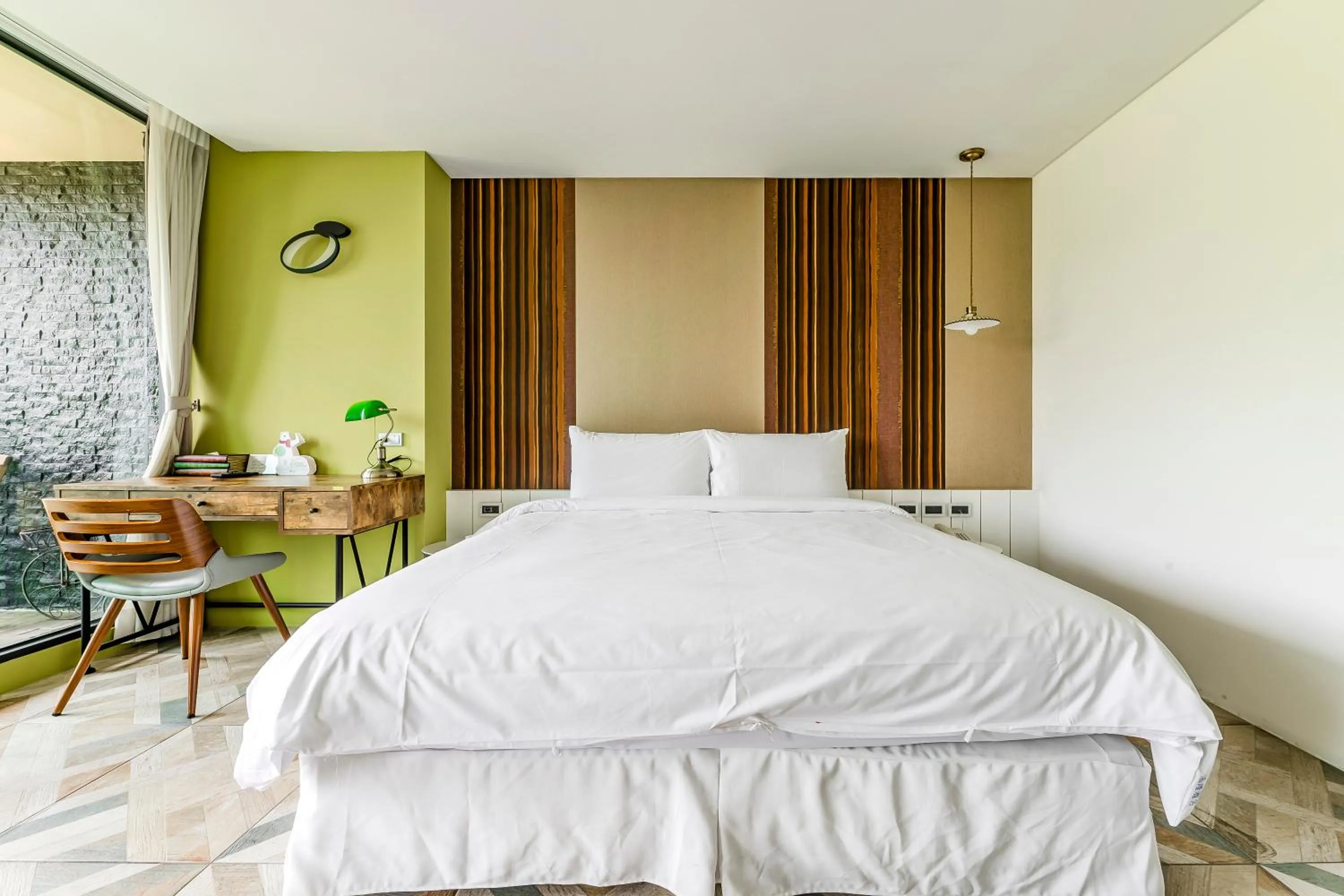 Bedroom, Bed in Han Yan Design Hotel