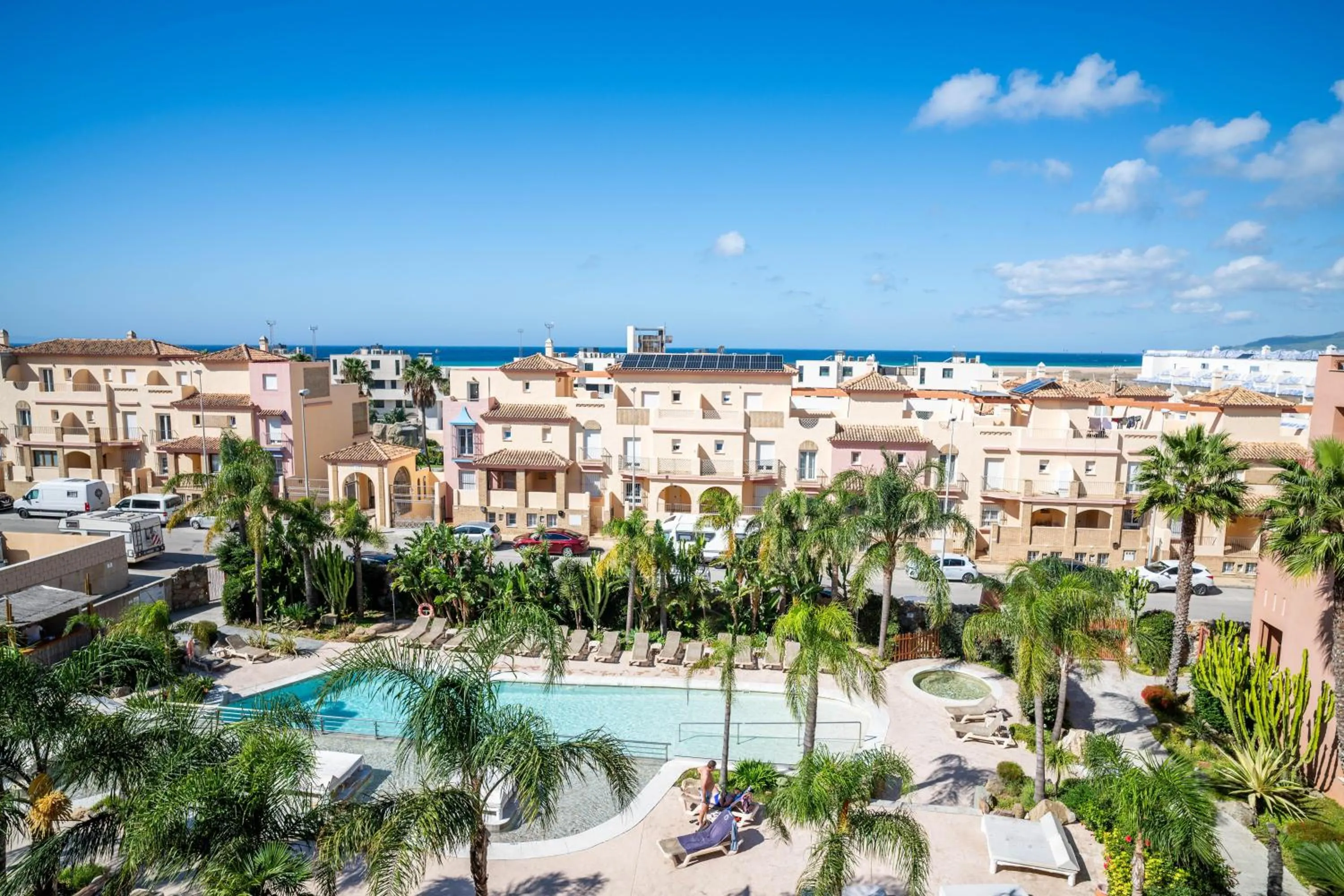 Pool view in Tarifa Lances by QHotels