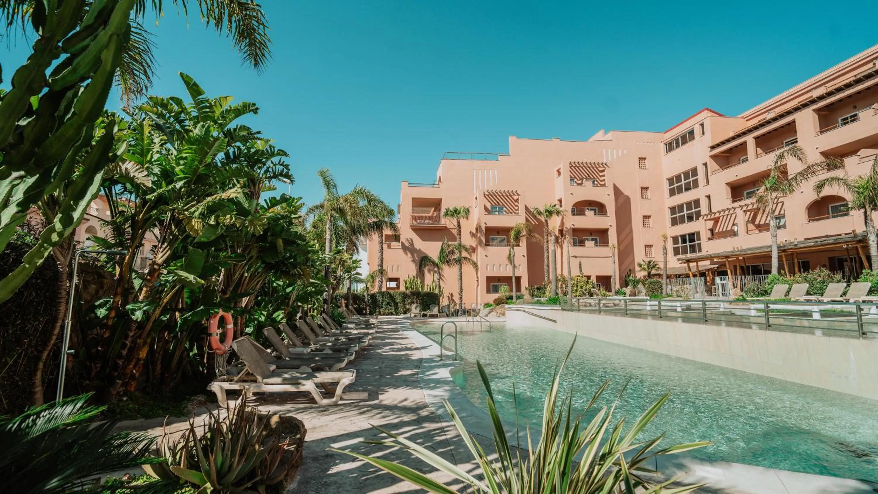 Pool view in Tarifa Lances by QHotels