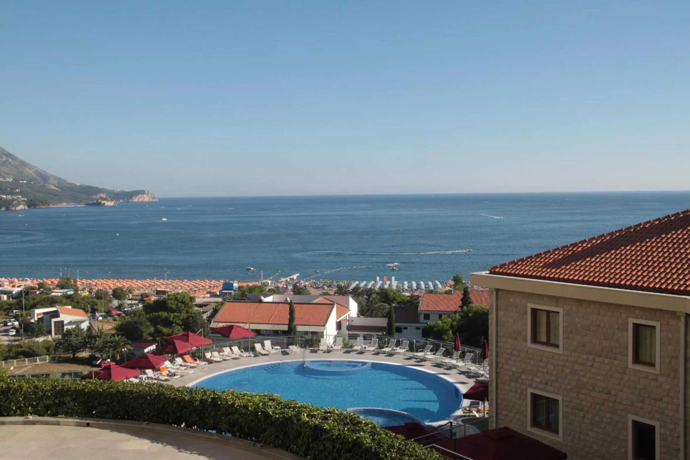 Pool view in ApartHotel Belvedere Residence Becici Budva