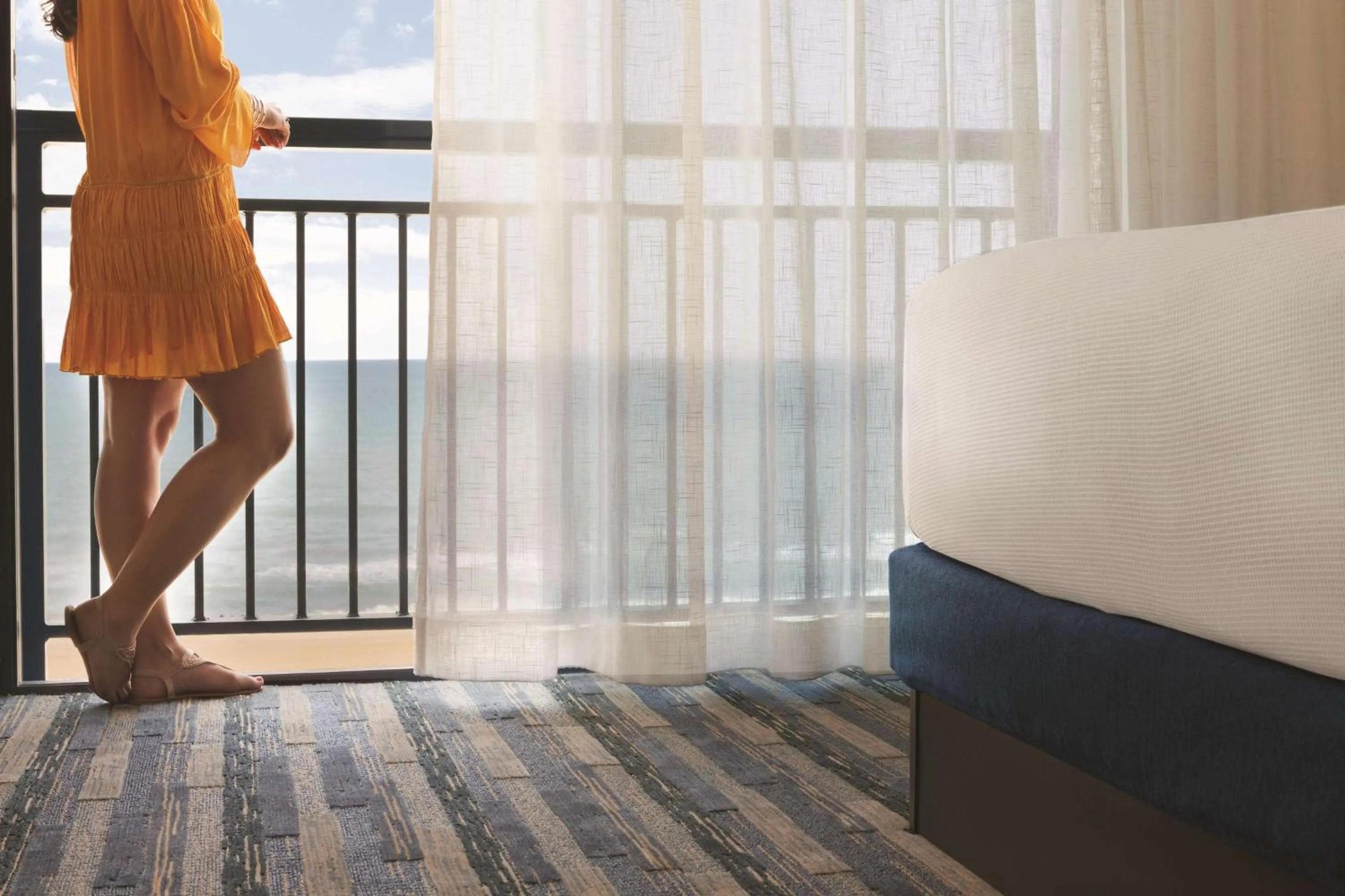 Bedroom, Bed in Hyatt House Virginia Beach / Oceanfront