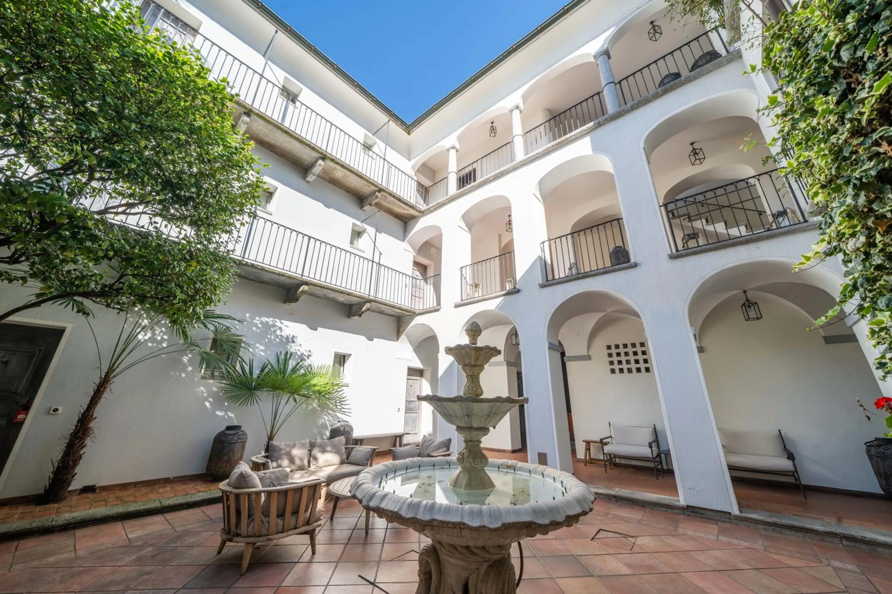 Inner courtyard view in Seven Boutique Hotel