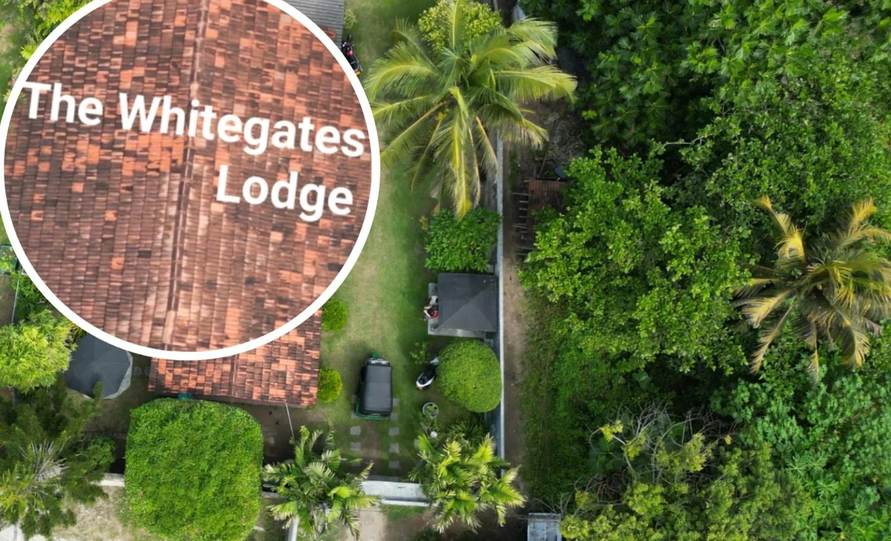 Text overlay in The Whitegates Lodge