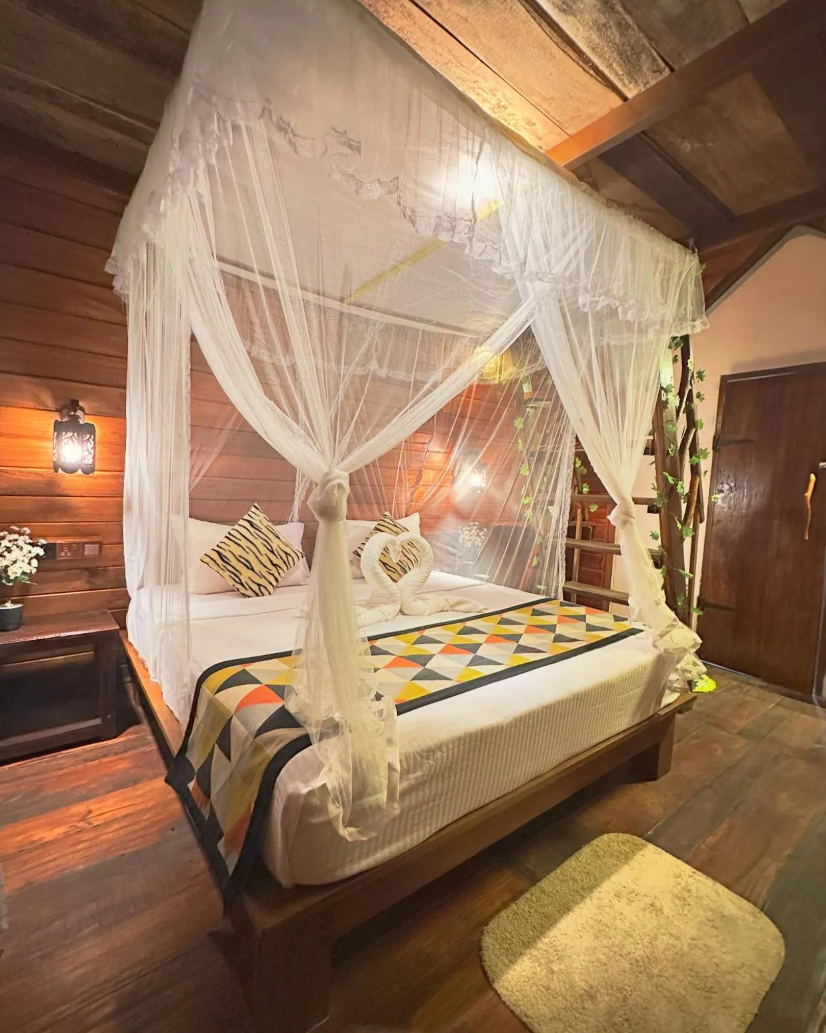 Bed in Levona Garden Resort