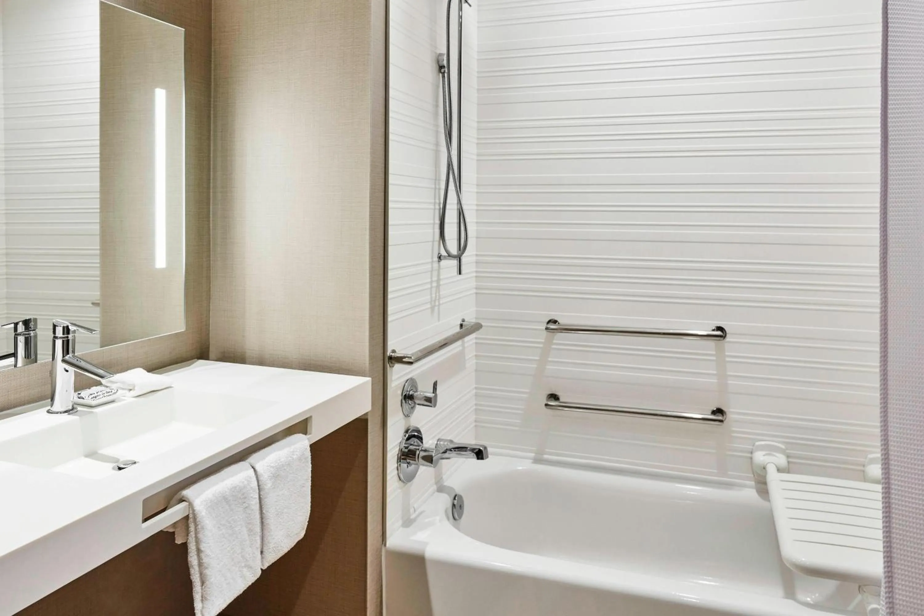 Bathroom in AC Hotel by Marriott Cincinnati at The Banks