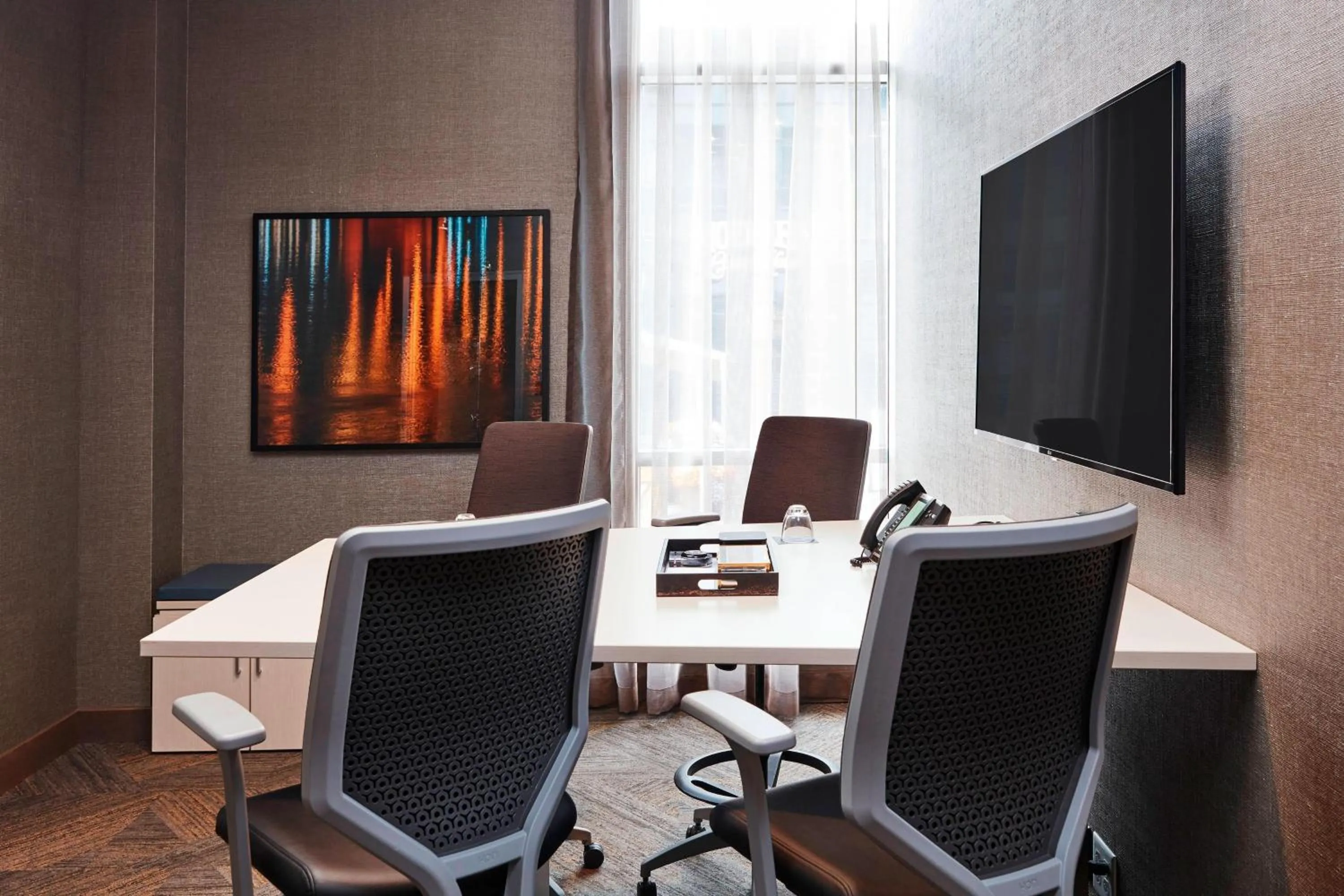 Bedroom in AC Hotel by Marriott Cincinnati at The Banks