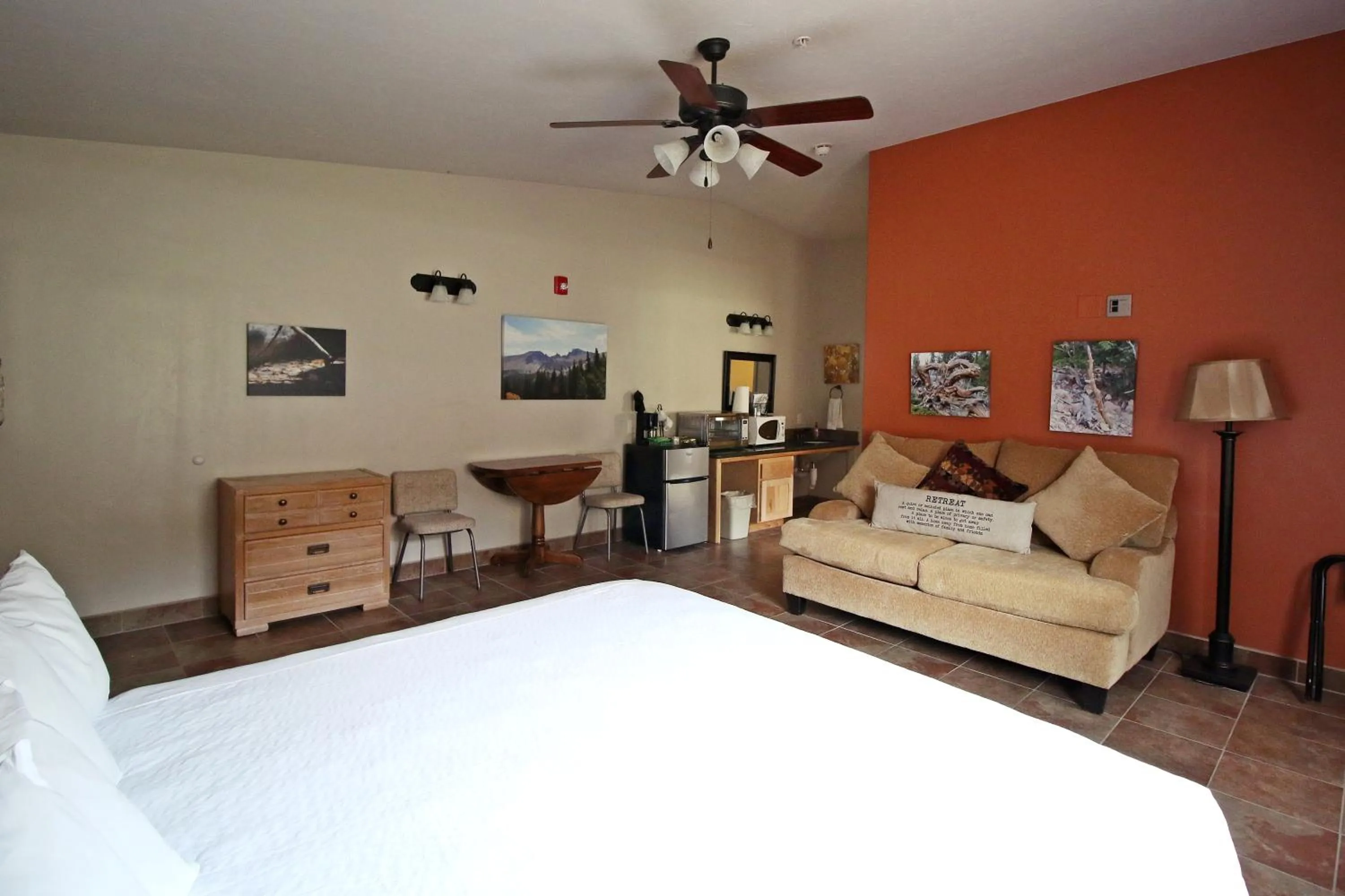 Bed in Hidden Canyon Retreat