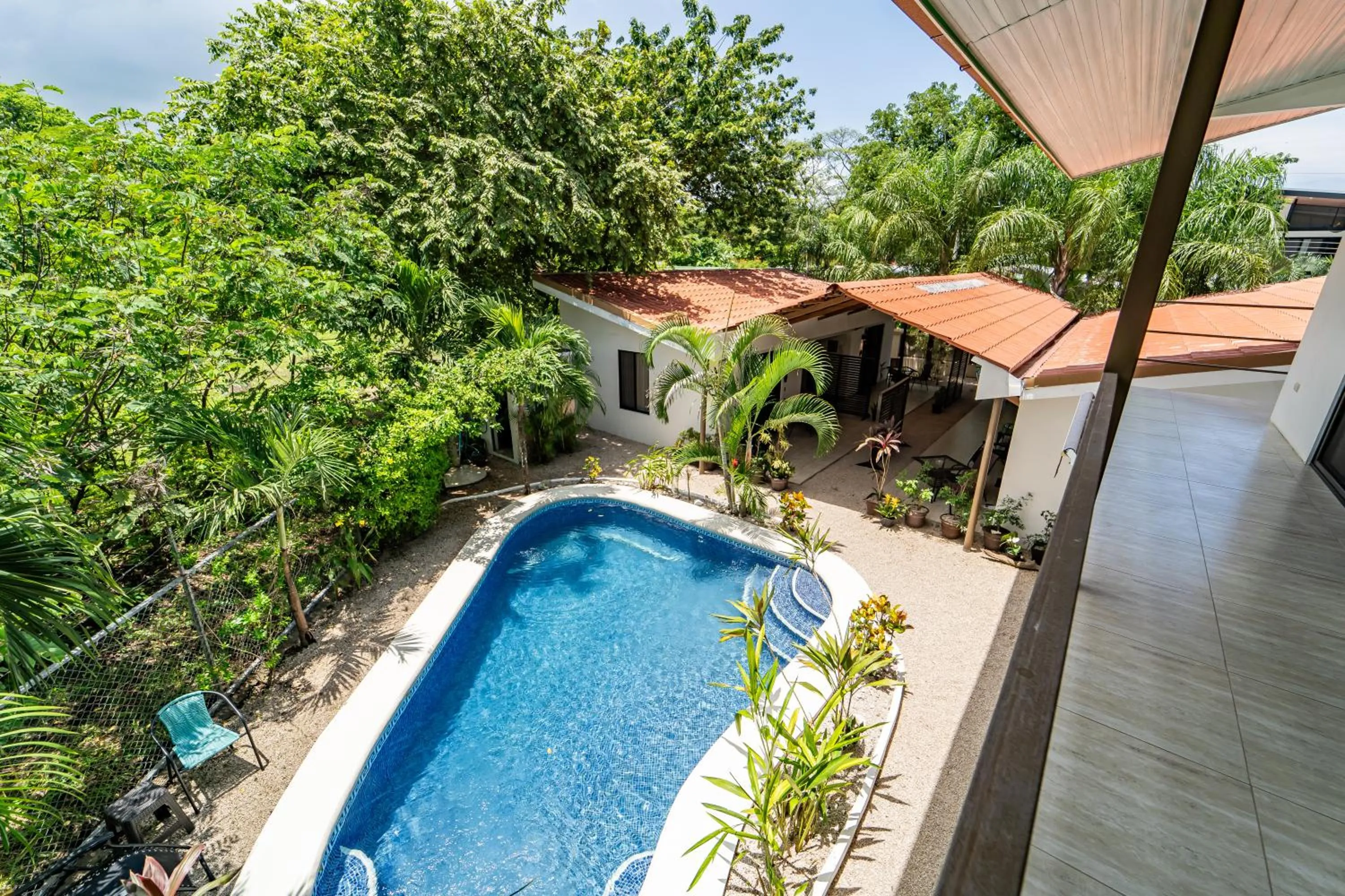 Pool view in Las Perlitas Rentals Playa Samara