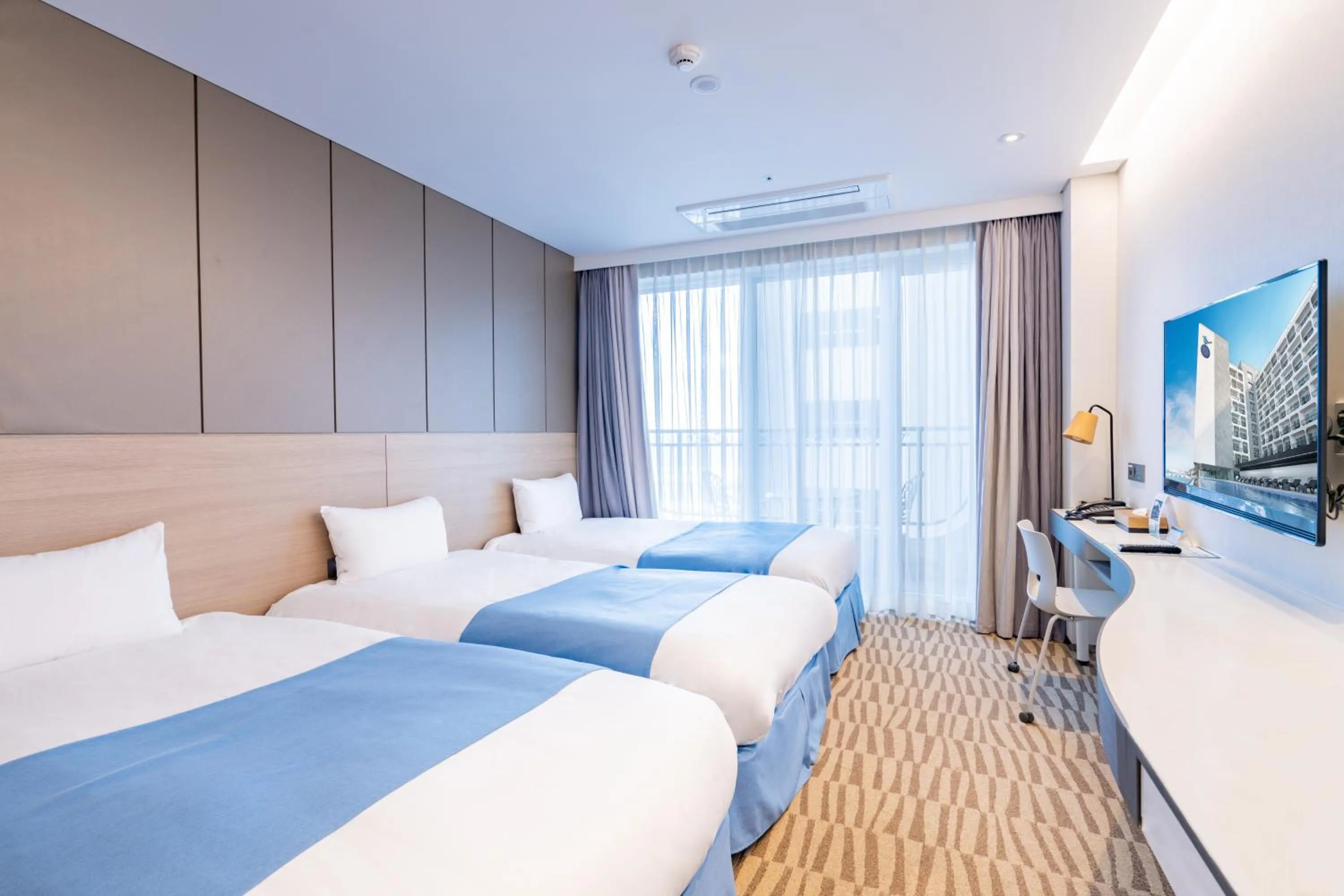 Bed in Hotel Whistlelark Jeju