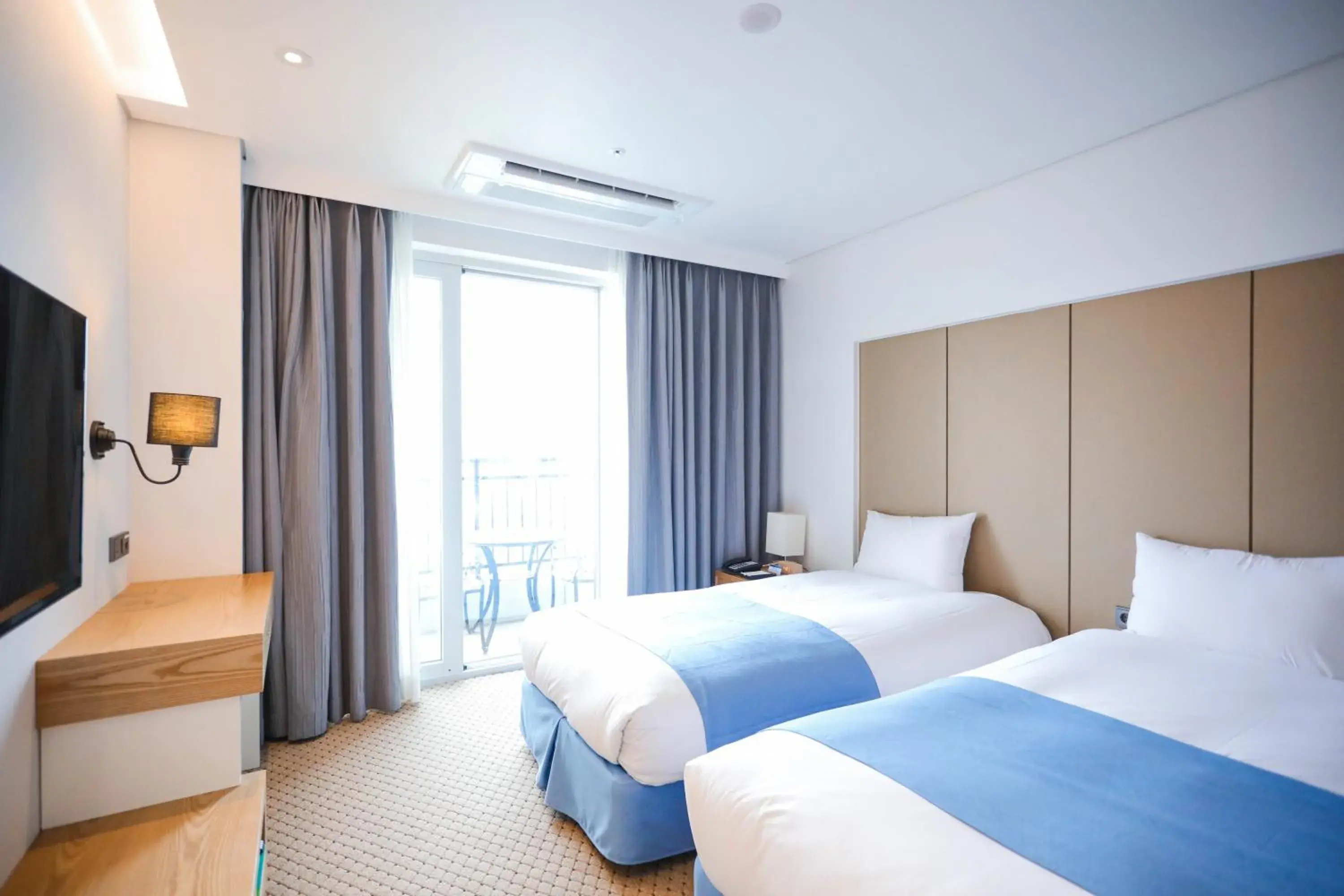 Bed in Hotel Whistlelark Jeju Bed in Hotel Whistlelark Jeju