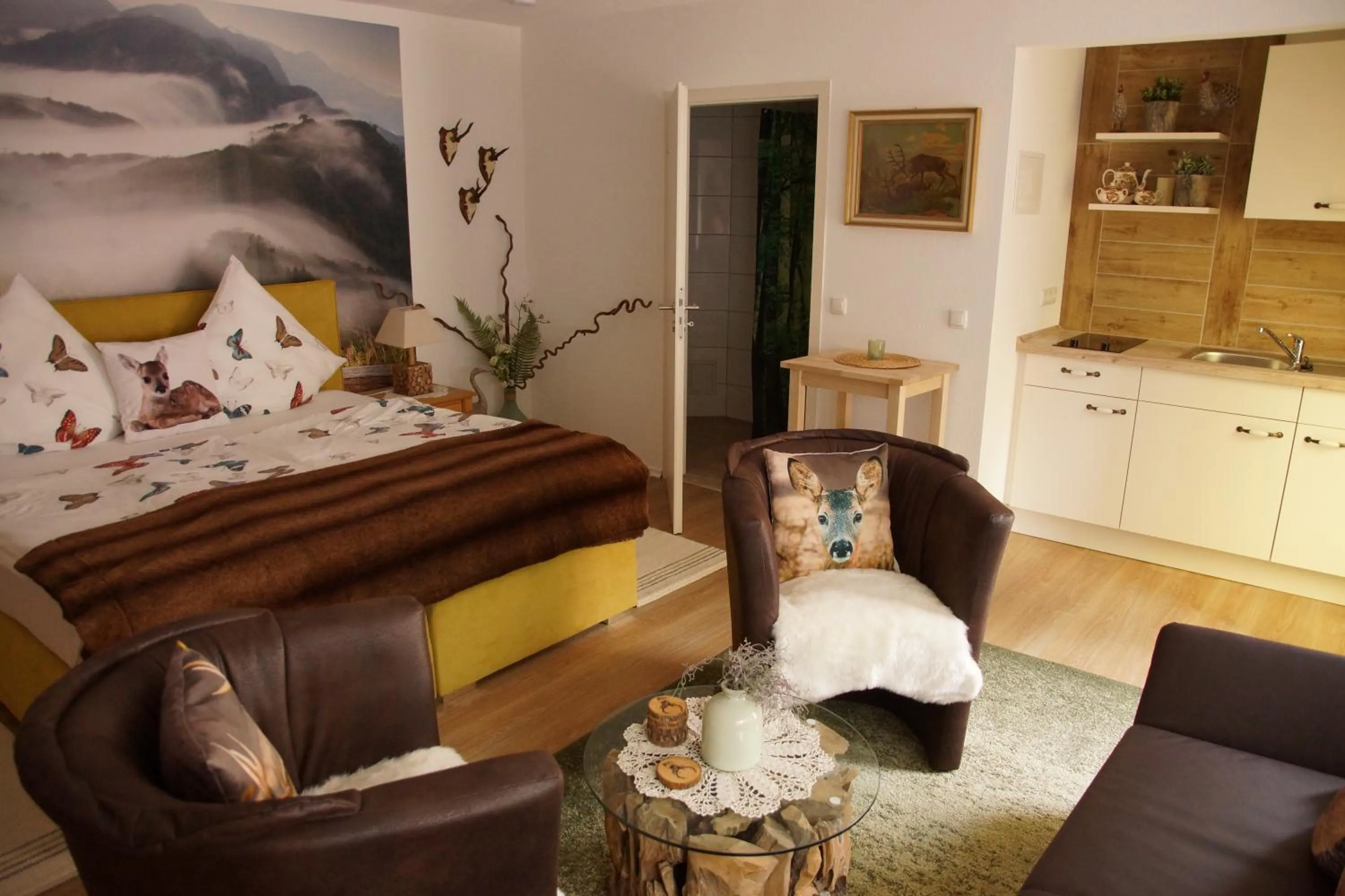 Kitchen or kitchenette in Gästehaus Köhler