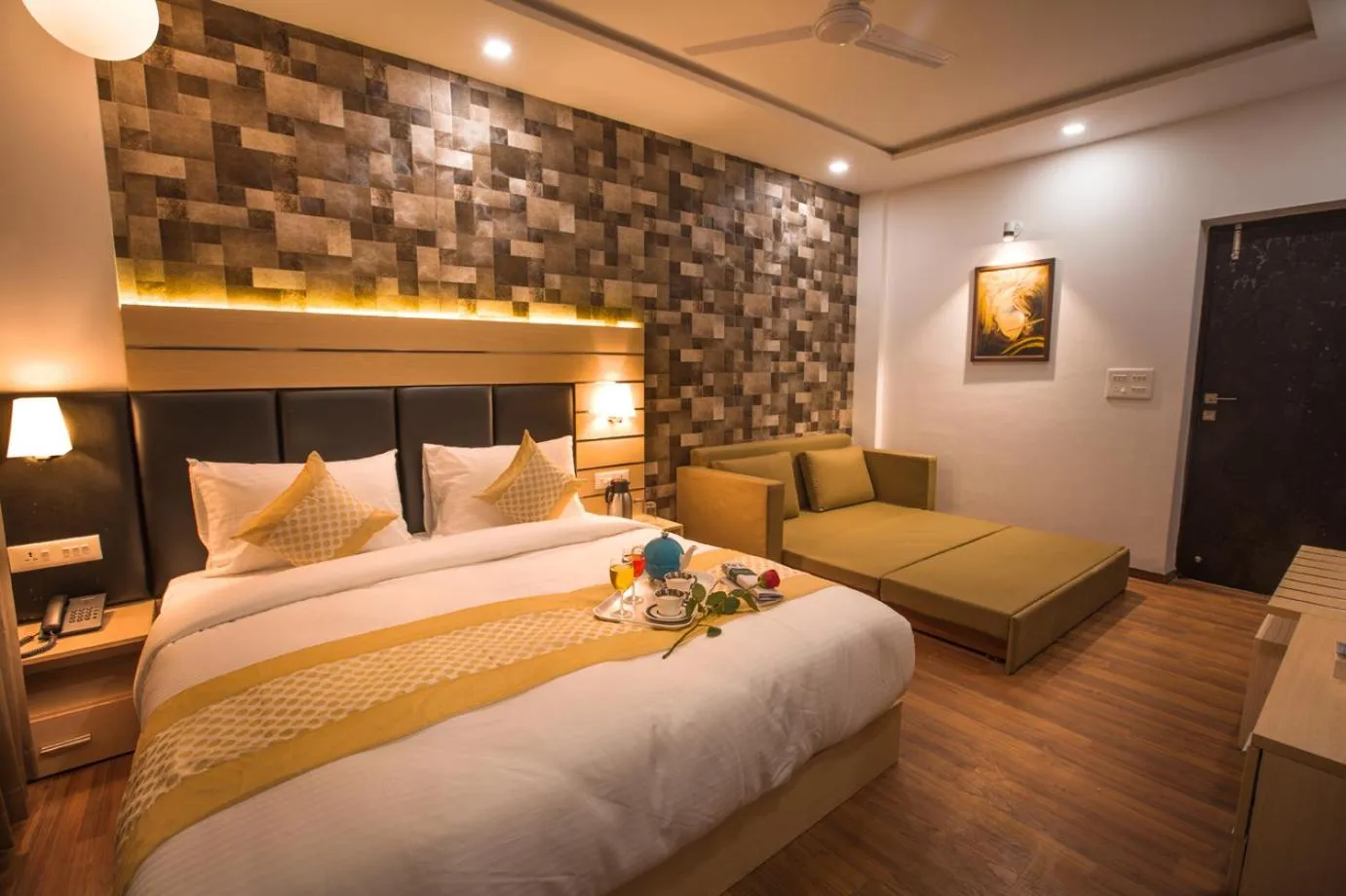 Photo of the whole room, Bed in Kadamb Spritual stay