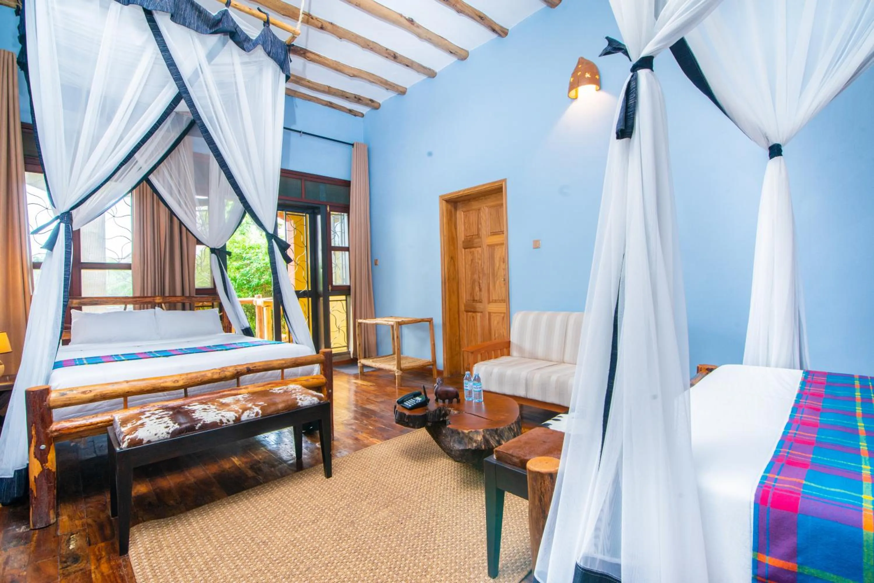 Bed in Buffalo Safari Lodge