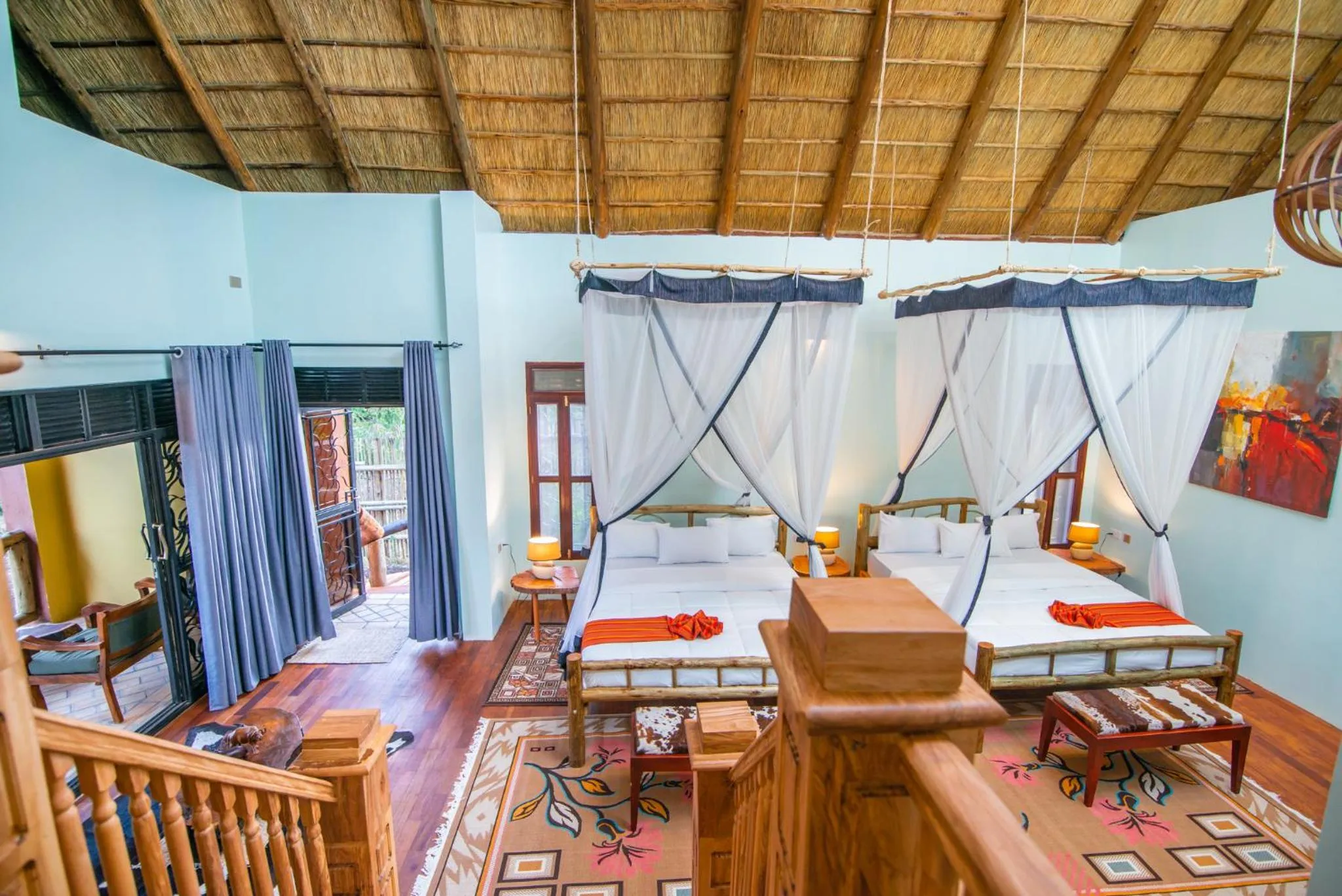 Bed in Buffalo Safari Lodge