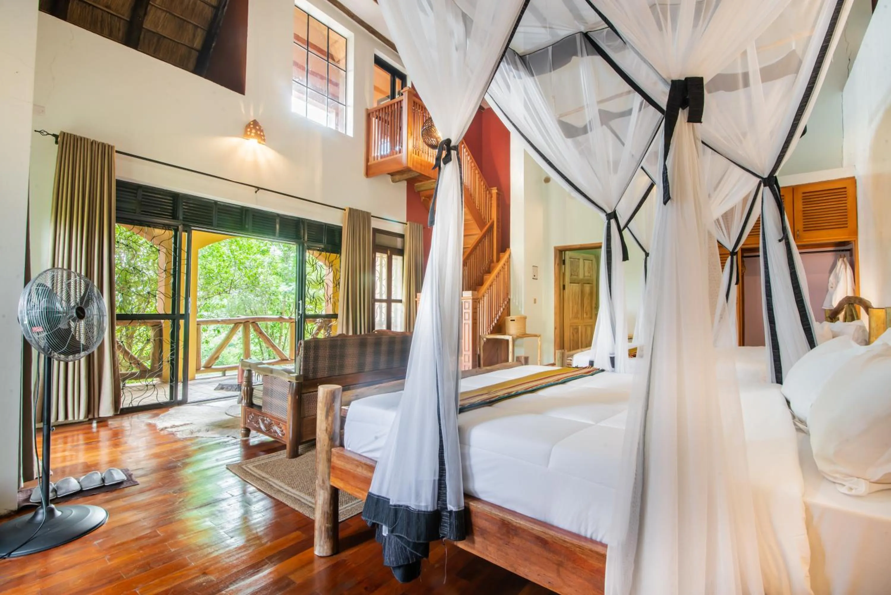 Bed in Buffalo Safari Lodge