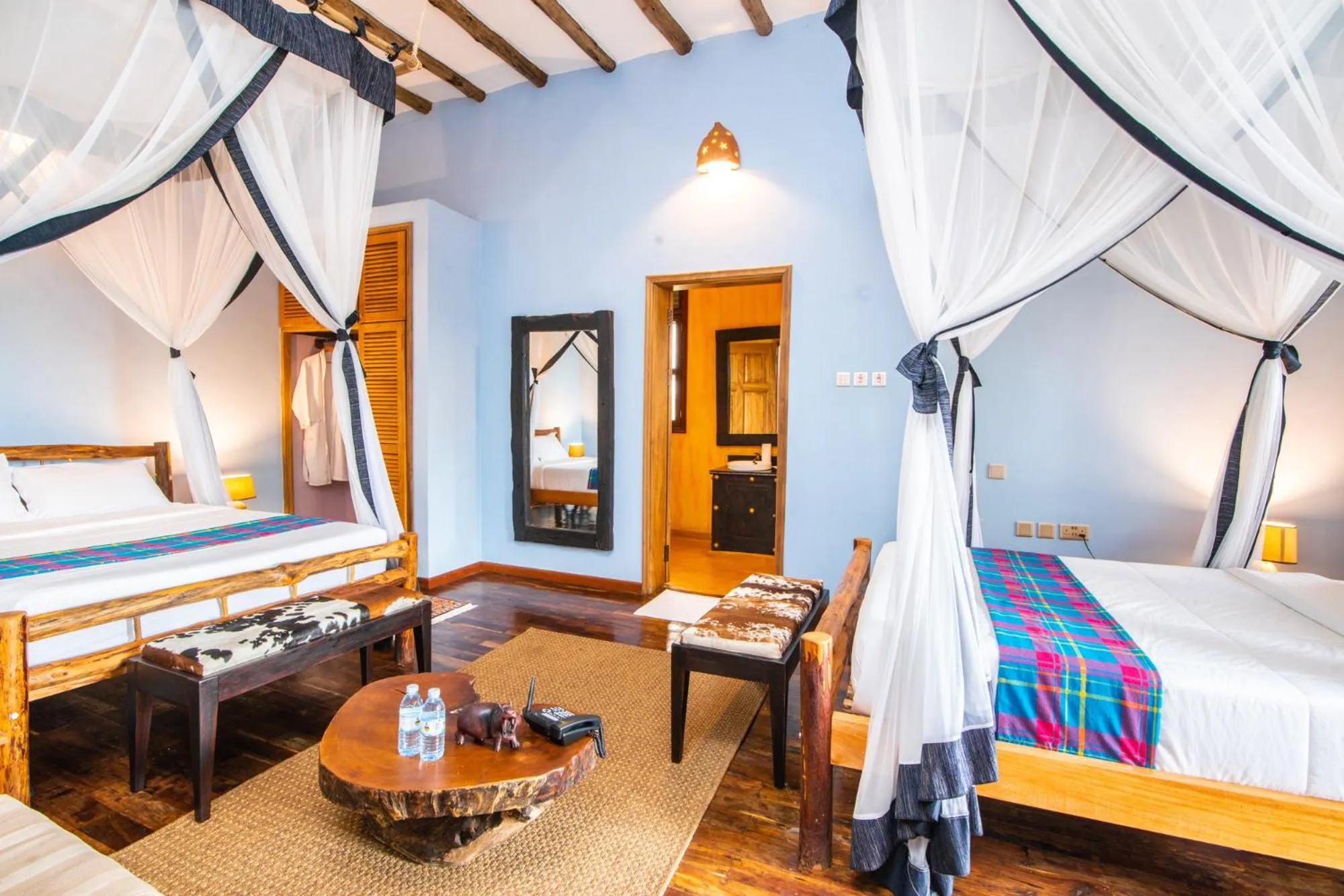 Bed in Buffalo Safari Lodge