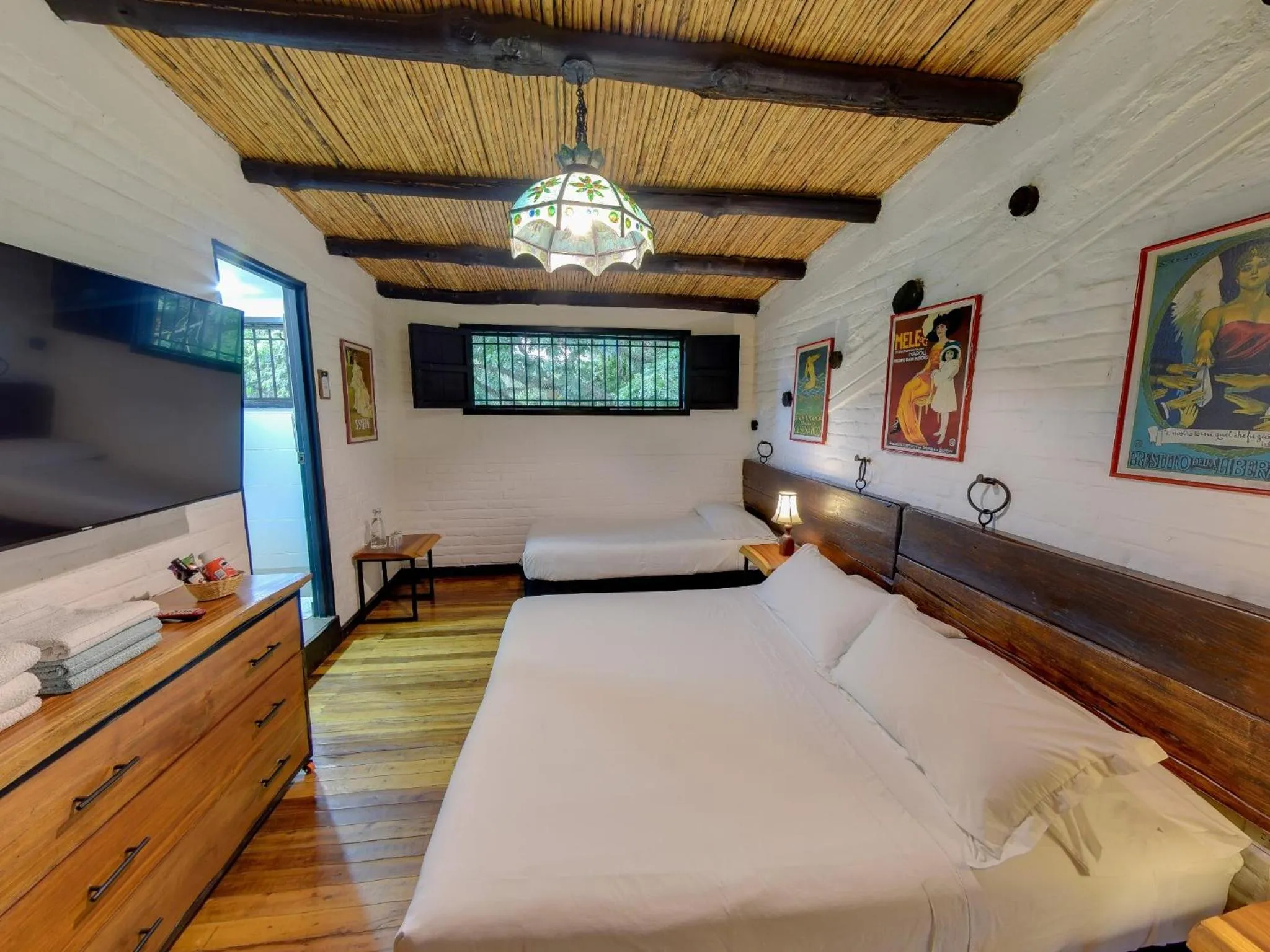 Bed in Eco Hotel Hacienda El Diamante