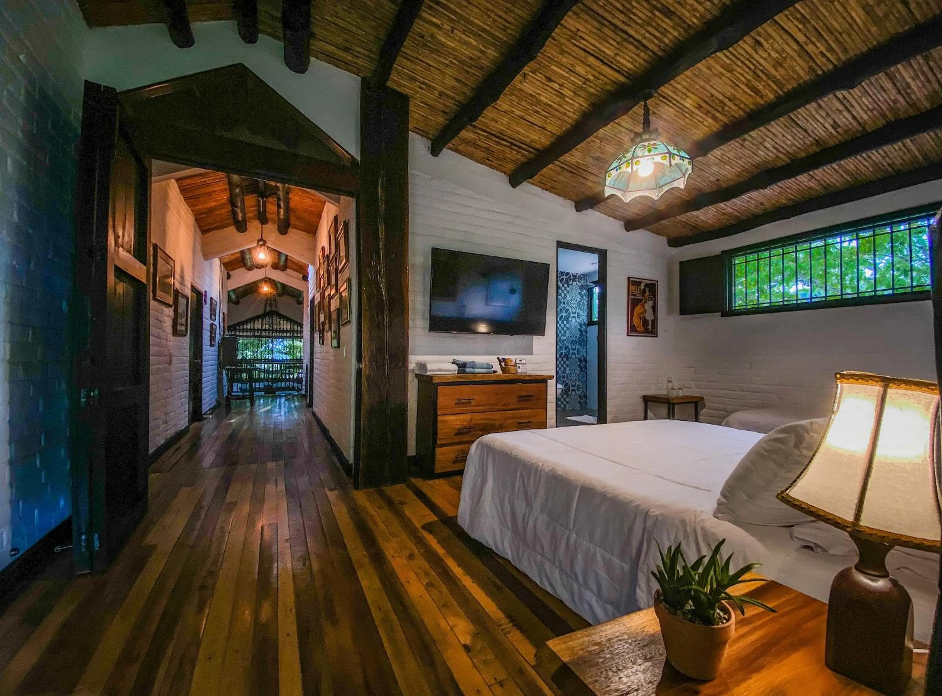 Bed in Eco Hotel Hacienda El Diamante