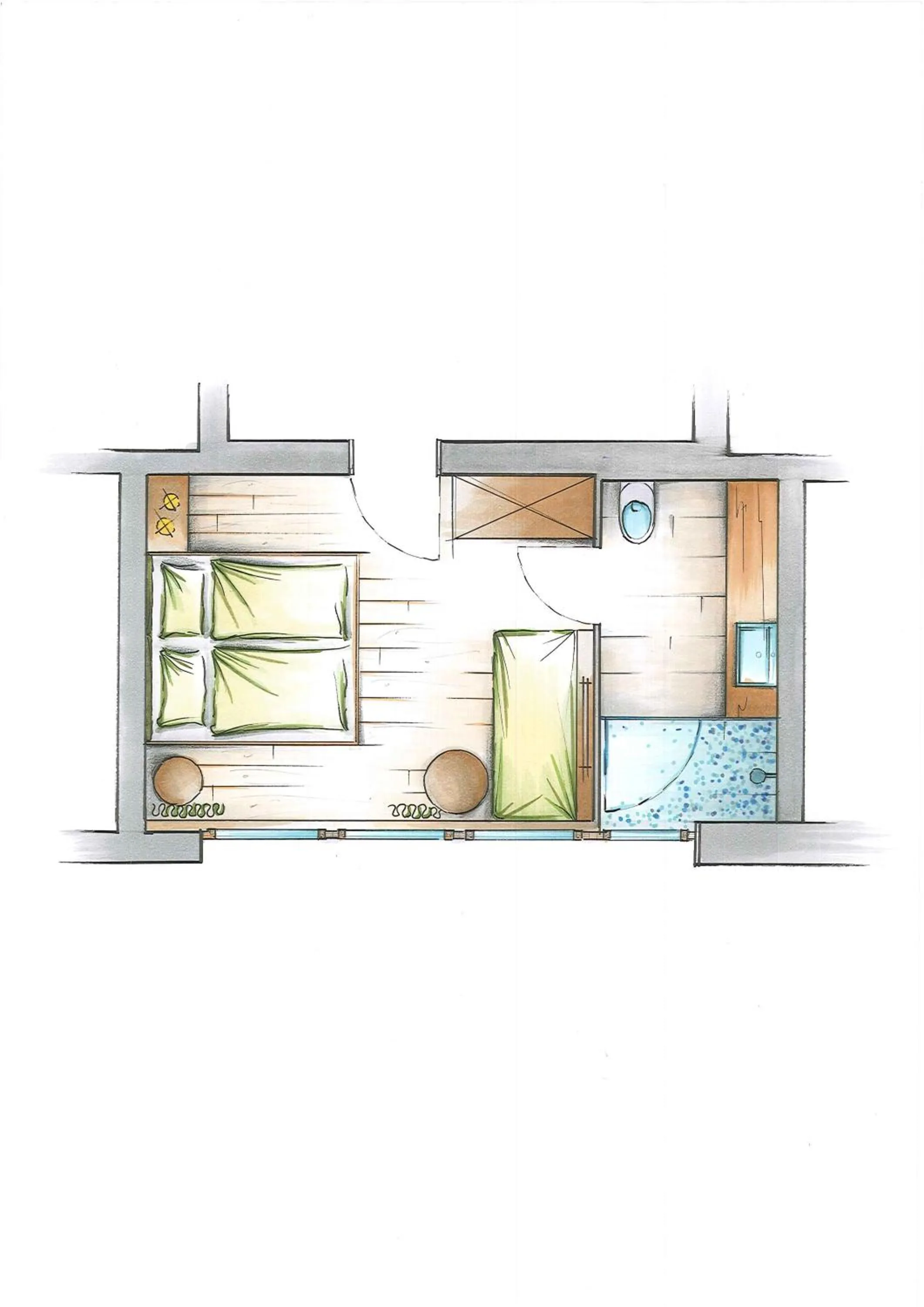 Photo of the whole room in Hotel Gretina