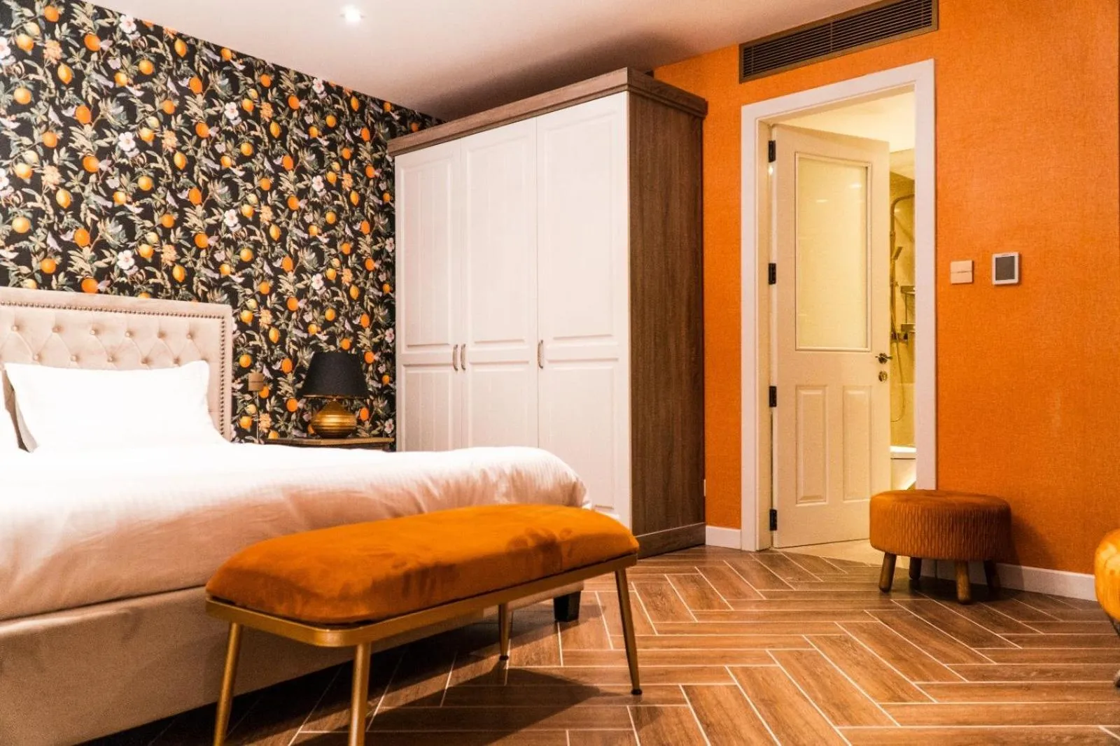 Bedroom, Bed in The Red Farm Relais & Spa