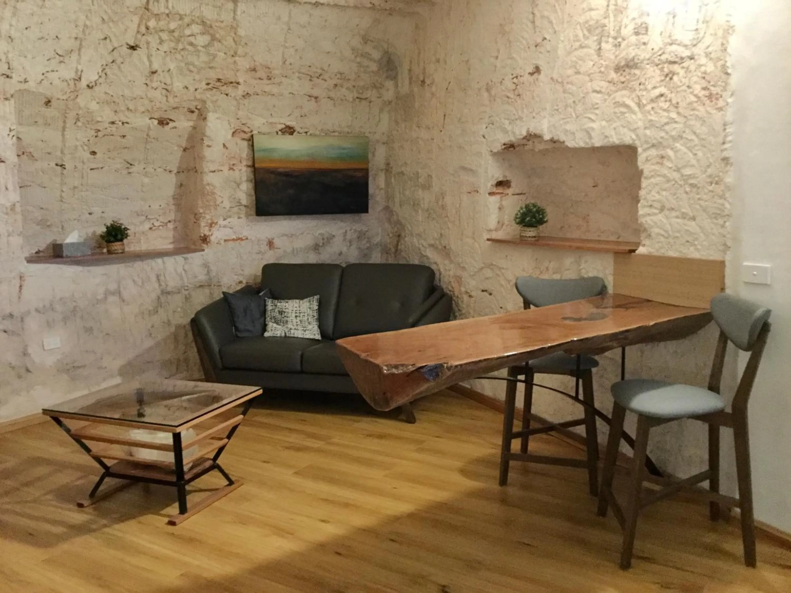 Living room in Dug Out B&B