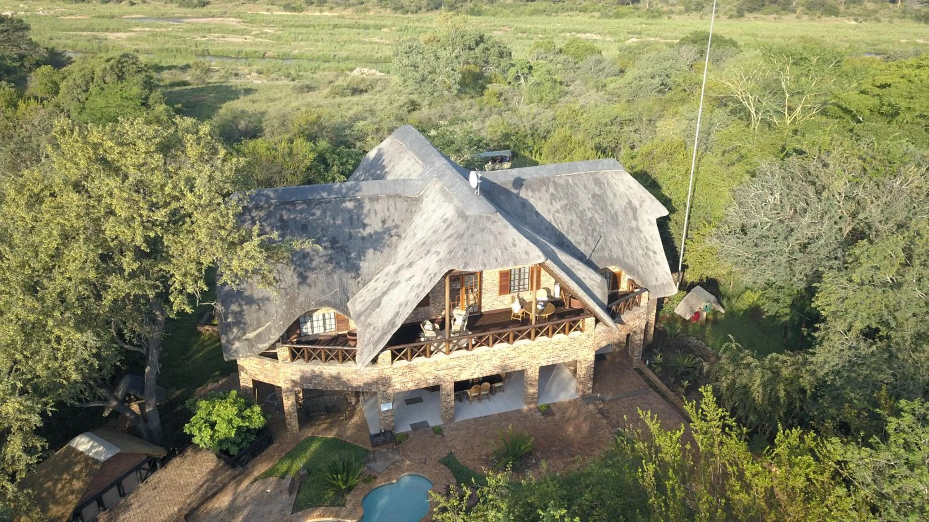 Facade/entrance in Kruger Riverside Lodge - No Load-shedding