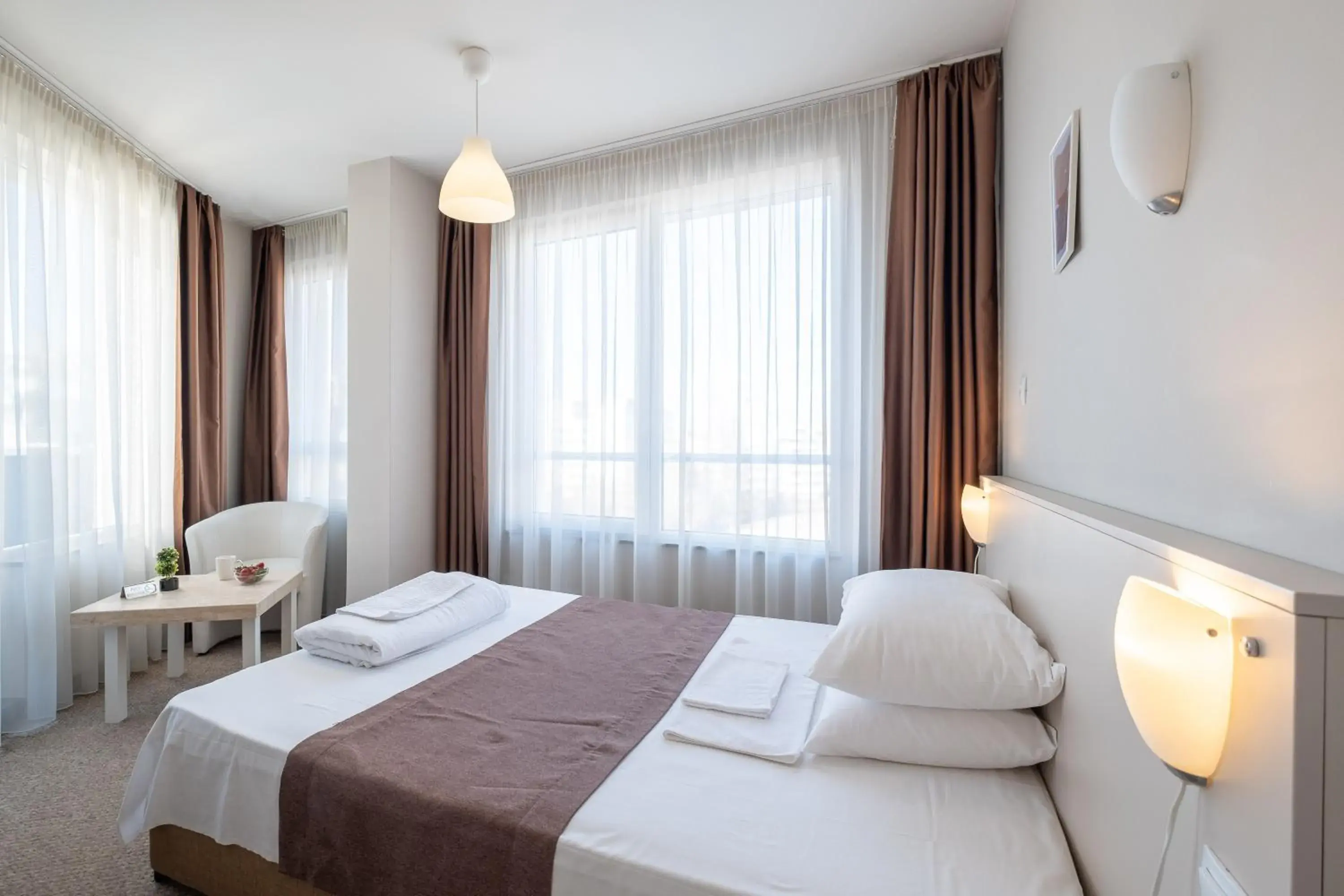 Twin Room with Terrace in Blue Label Apart House Twin Room with Terrace in Blue Label Apart House