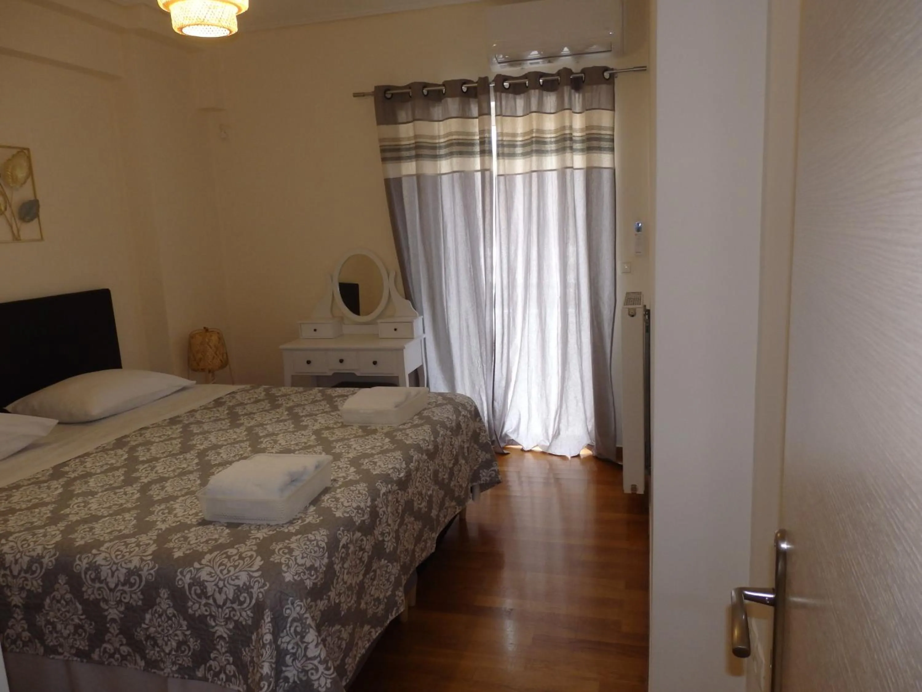 Bedroom, Bed in A&J Apartments or Rooms athens airport