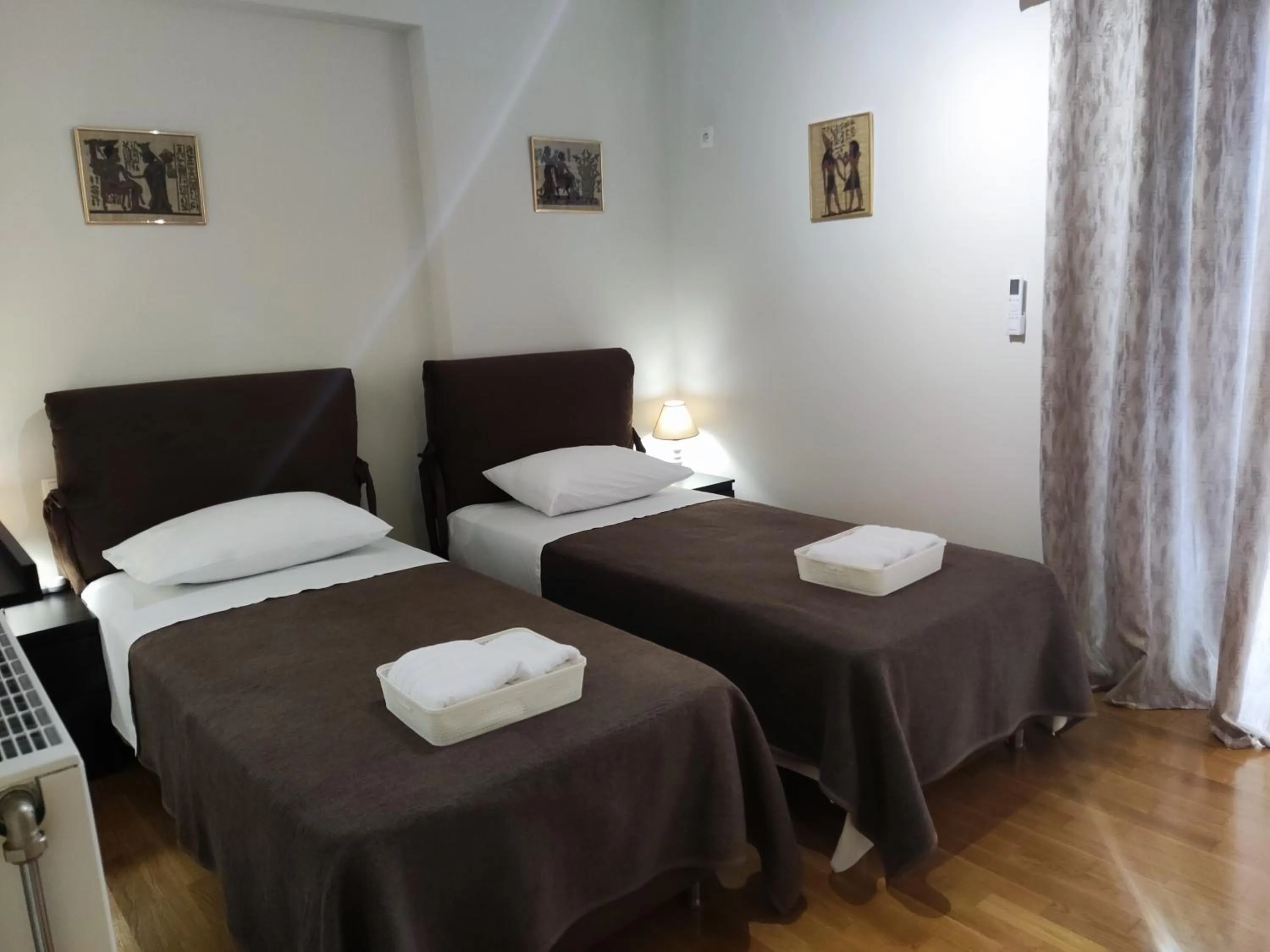 Bed in A&J Apartments or Rooms athens airport