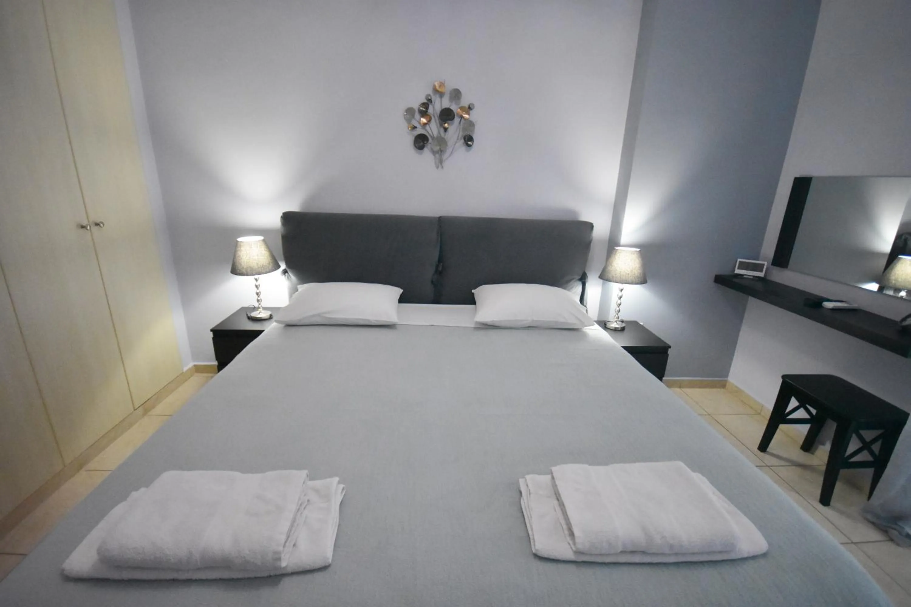 Bedroom, Bed in A&J Apartments or Rooms athens airport