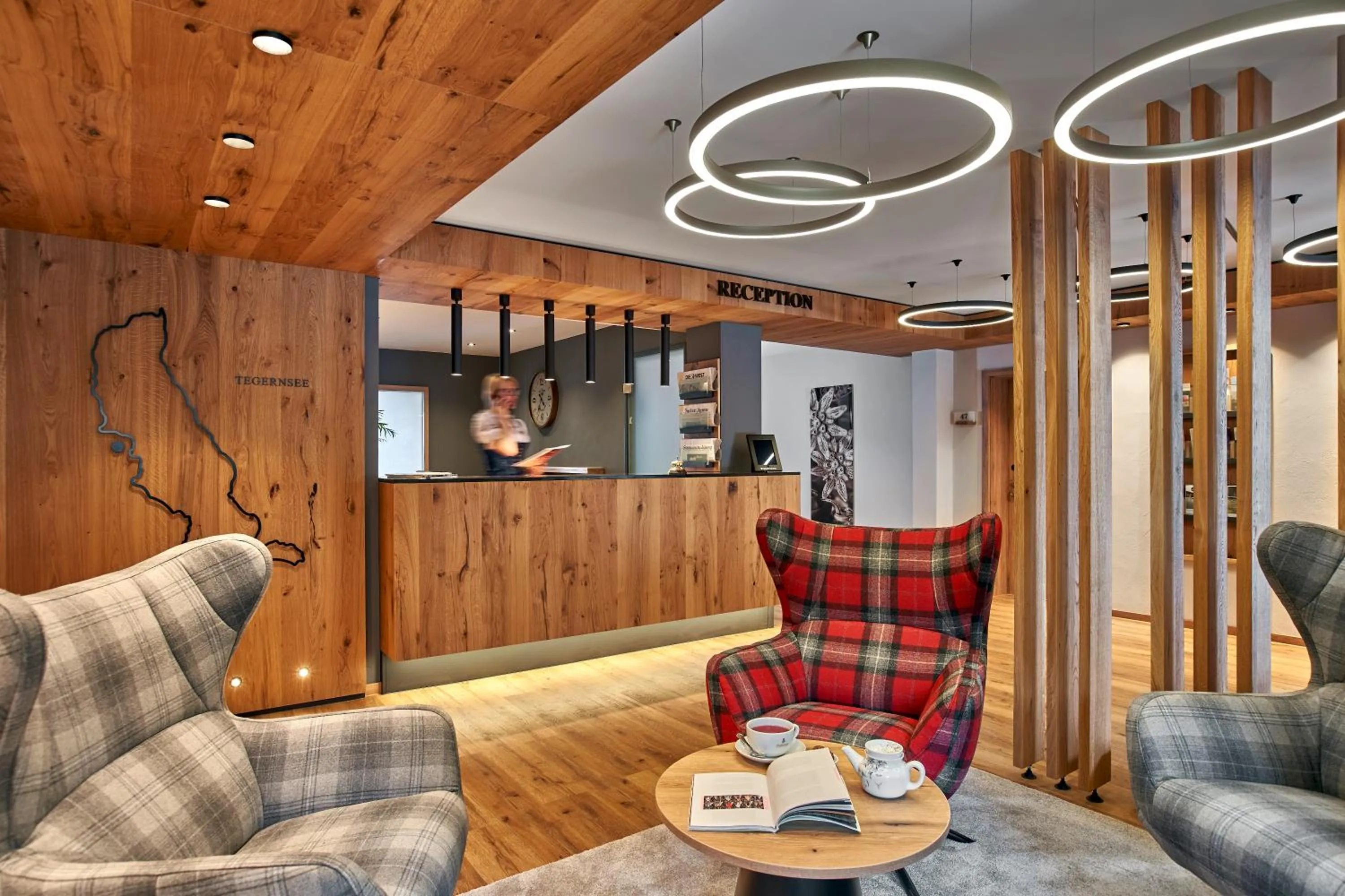 Lobby or reception in Hotel Alpenhof