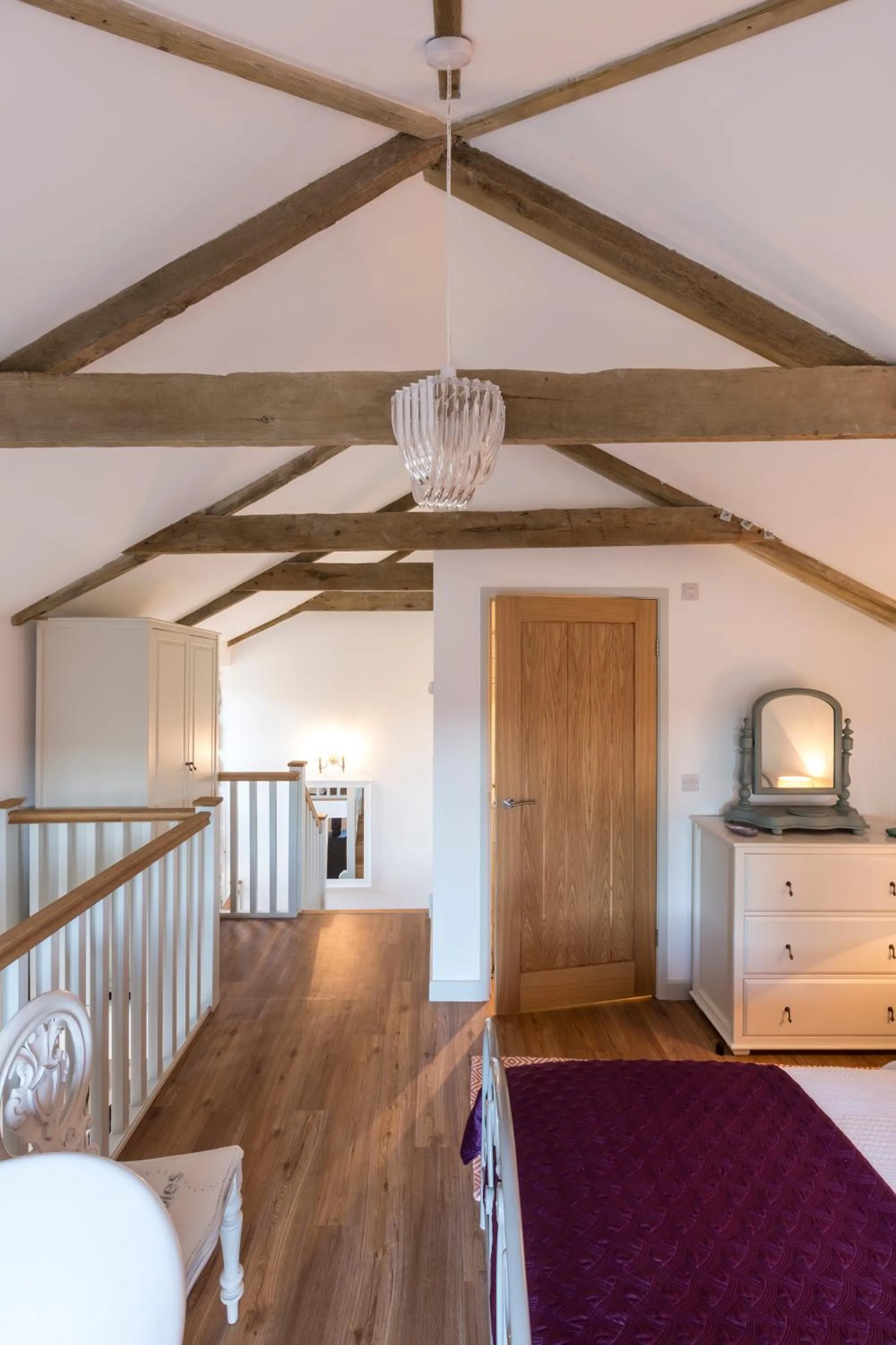 Bedroom, Bed in Red River Stables - Peaceful, beautiful grounds, swimming pool, central location for West Cornwall