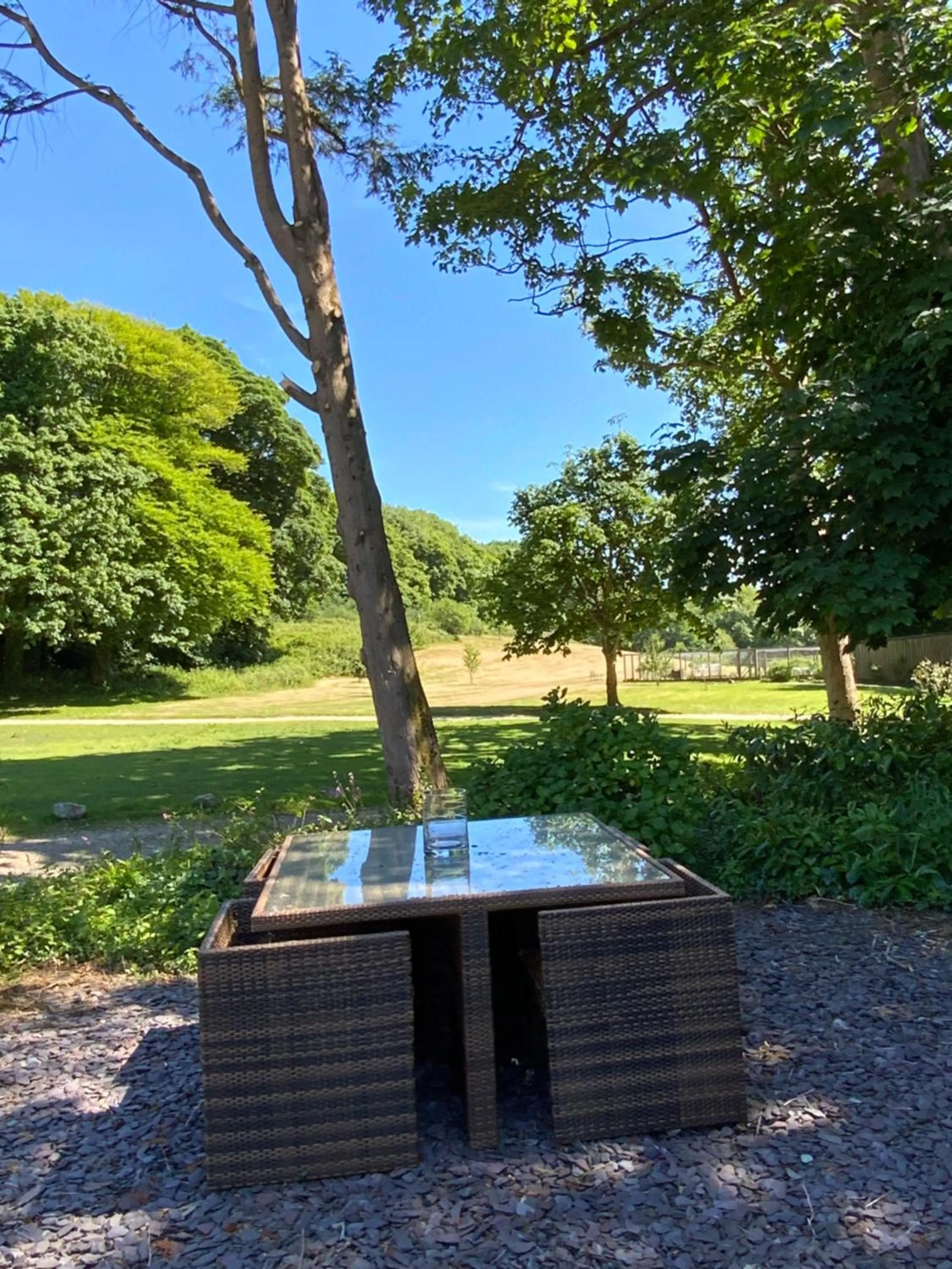 Garden in Red River Stables - Peaceful, beautiful grounds, swimming pool, central location for West Cornwall