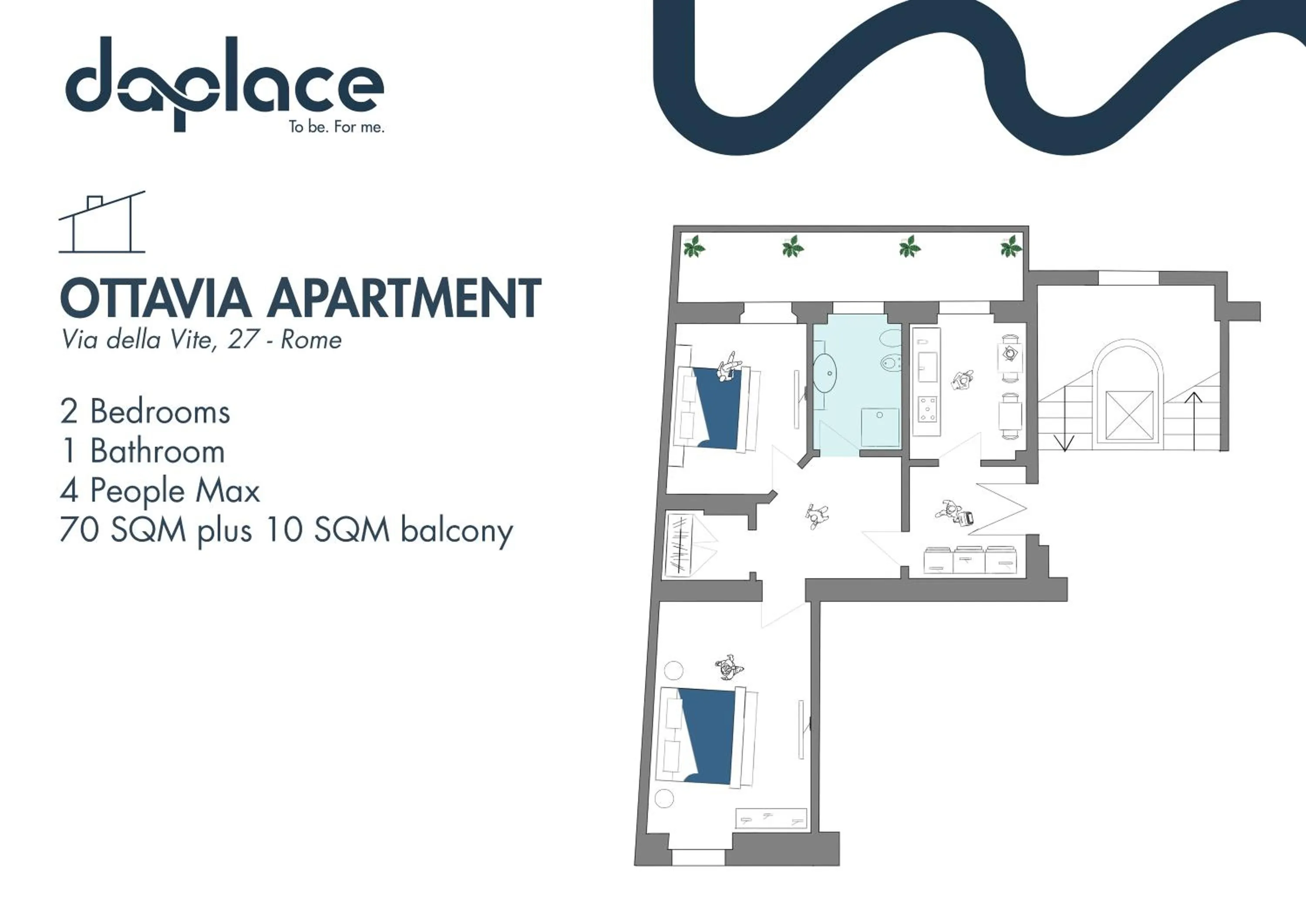 Text overlay in Daplace - Ottavia Apartment