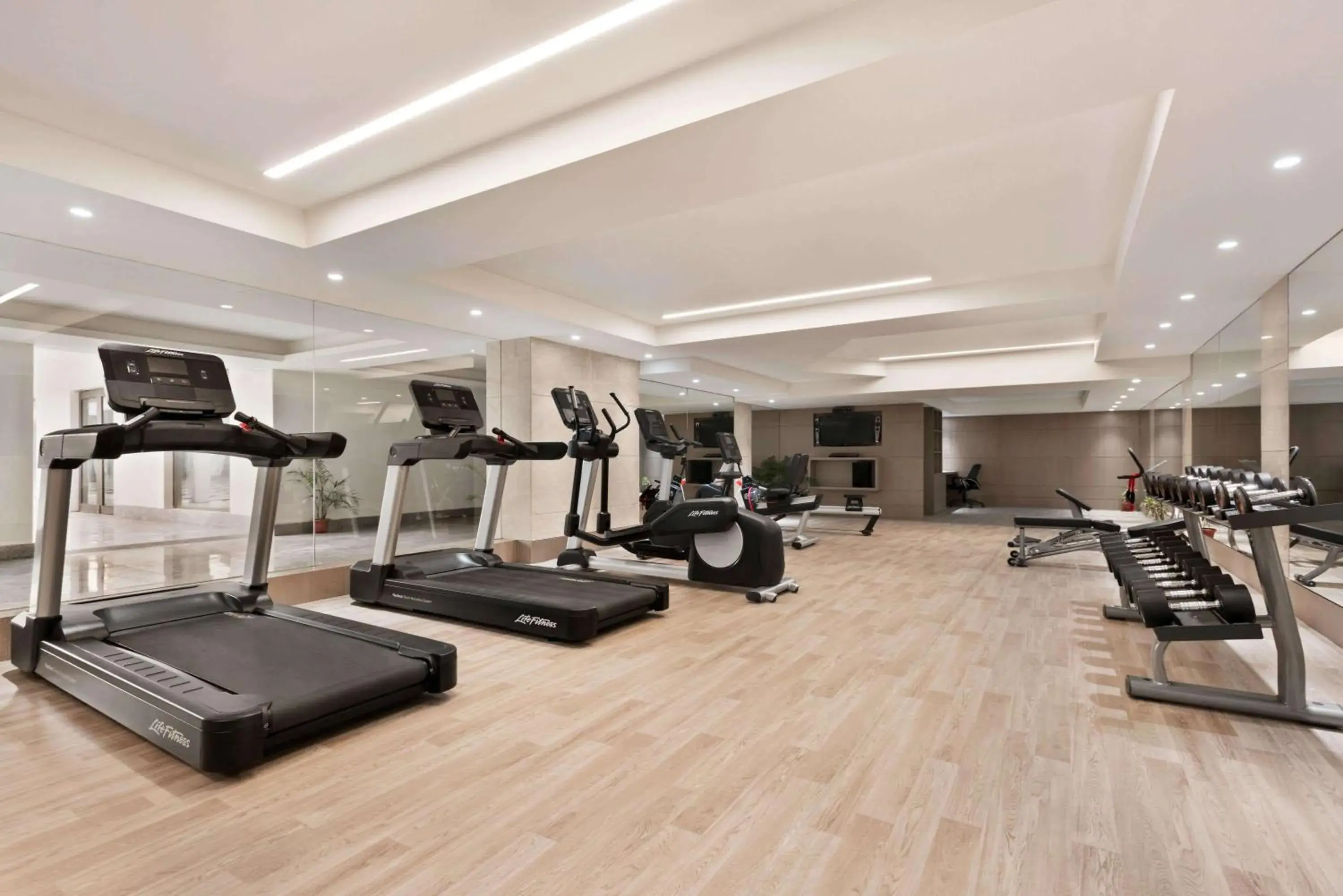 Fitness centre/facilities in Ramada by Wyndham Lucknow Hotel and Convention Center Fitness centre/facilities in Ramada by Wyndham Lucknow Hotel and Convention Center