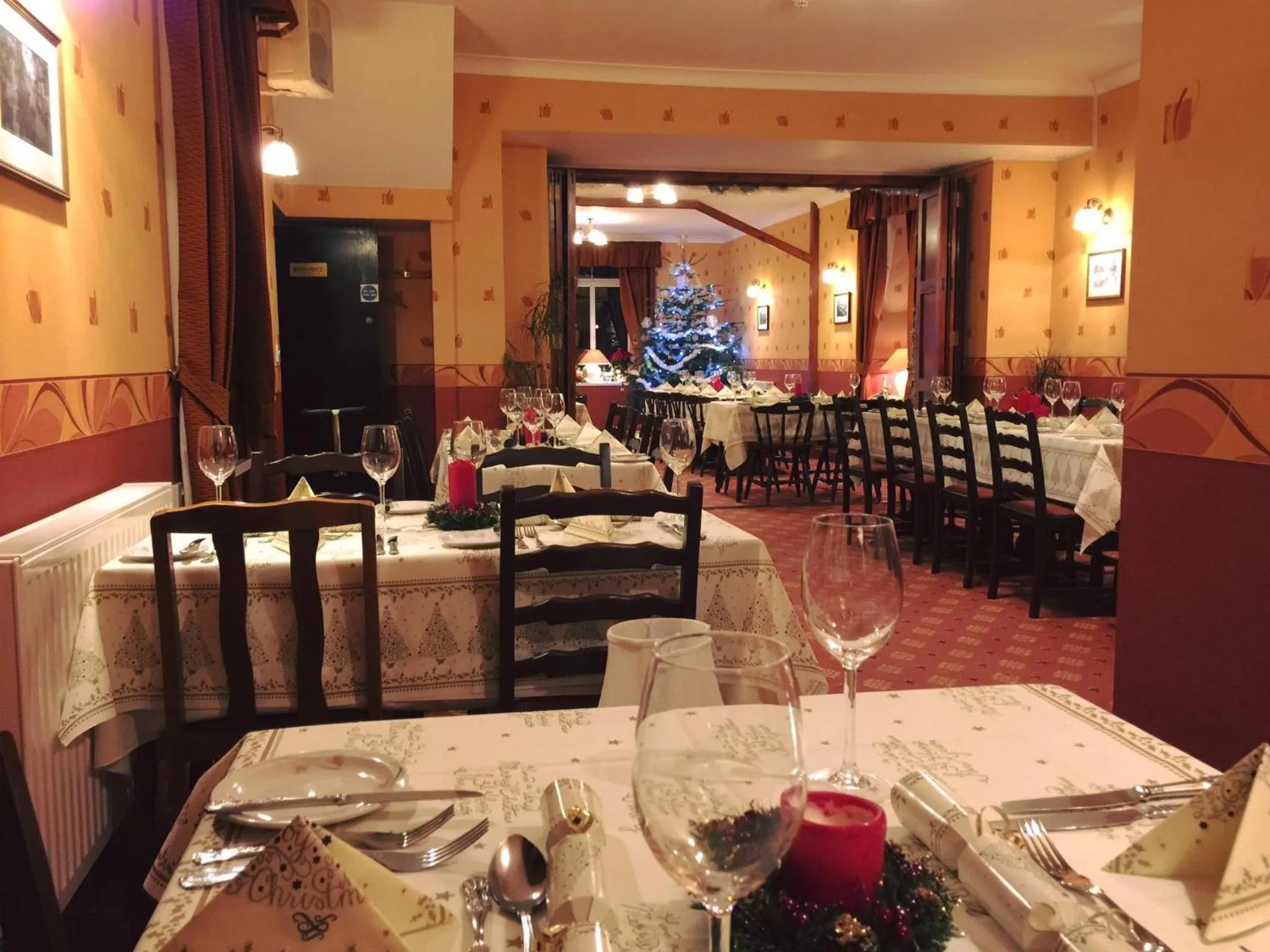 Dining area in The Llanelwedd Arms Hotel