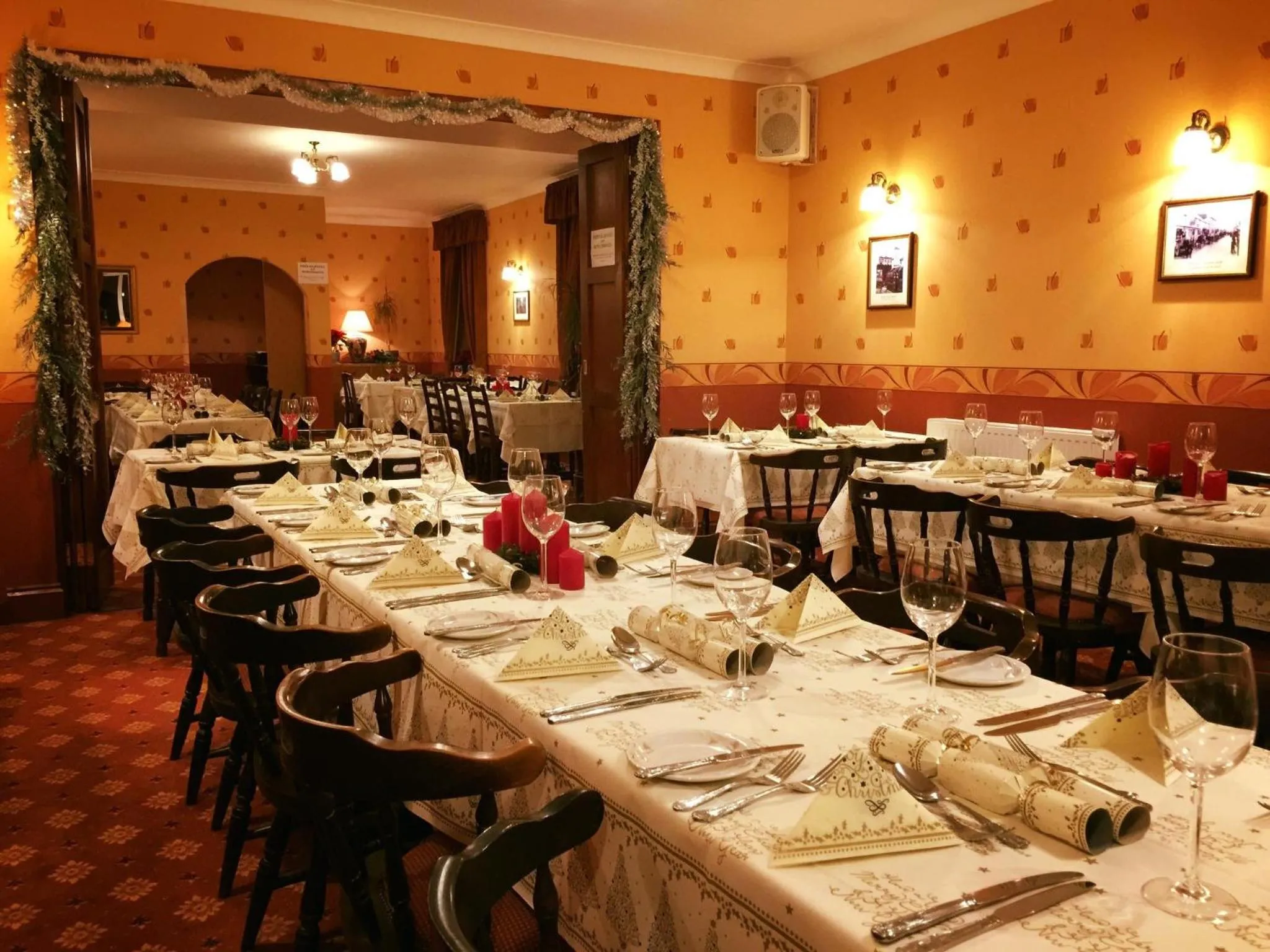 Dining area in The Llanelwedd Arms Hotel
