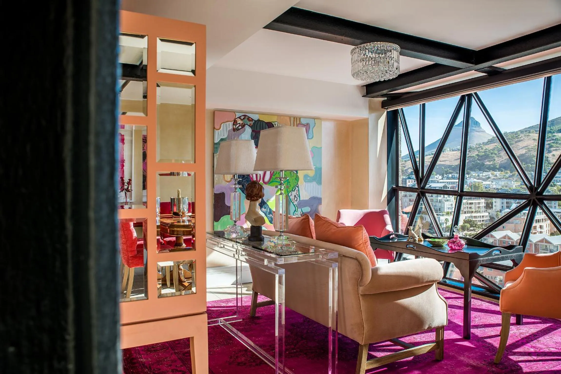 Living room in The Silo Hotel