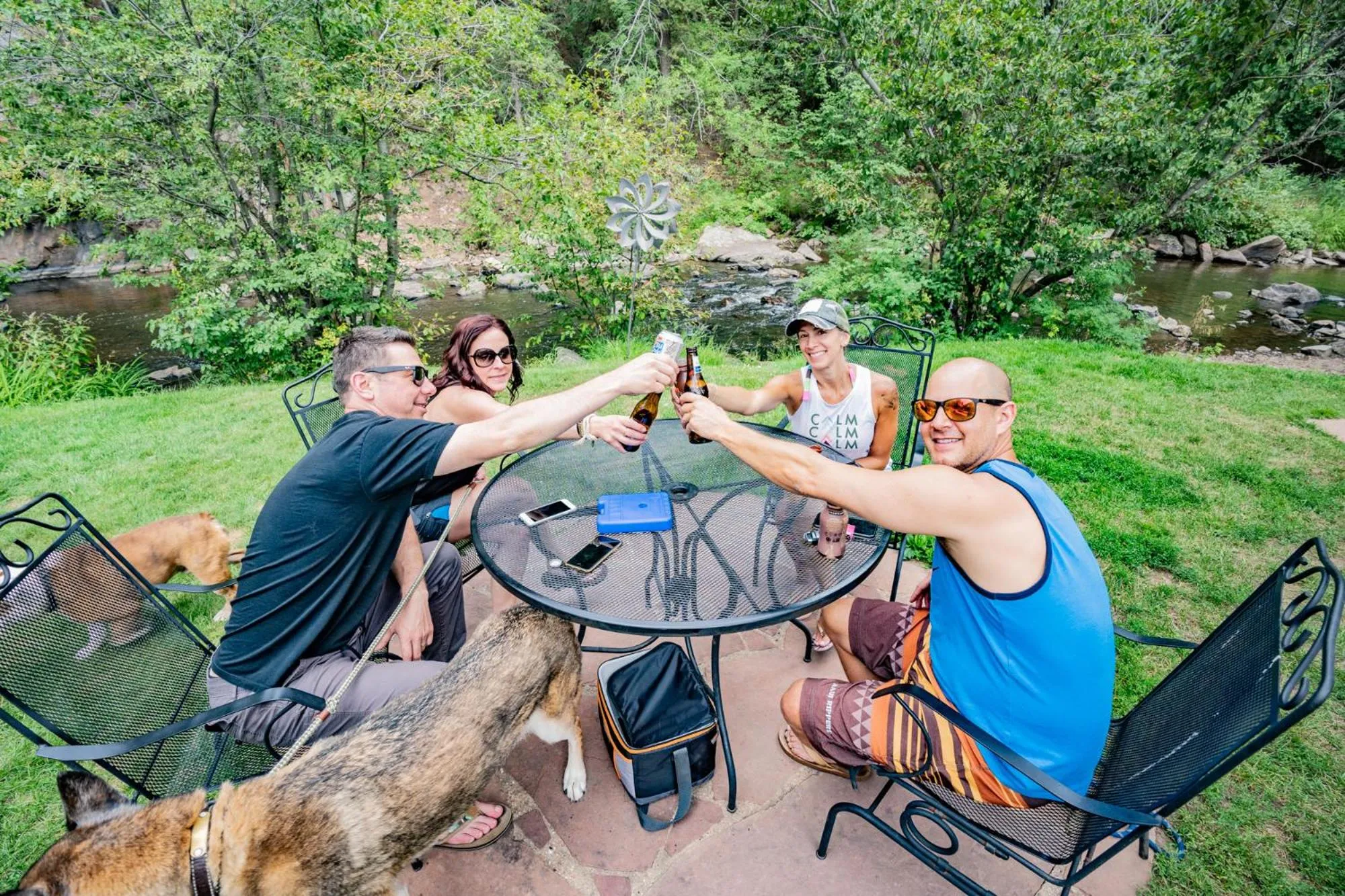 group of guests in Colorado Bear Creek Cabins