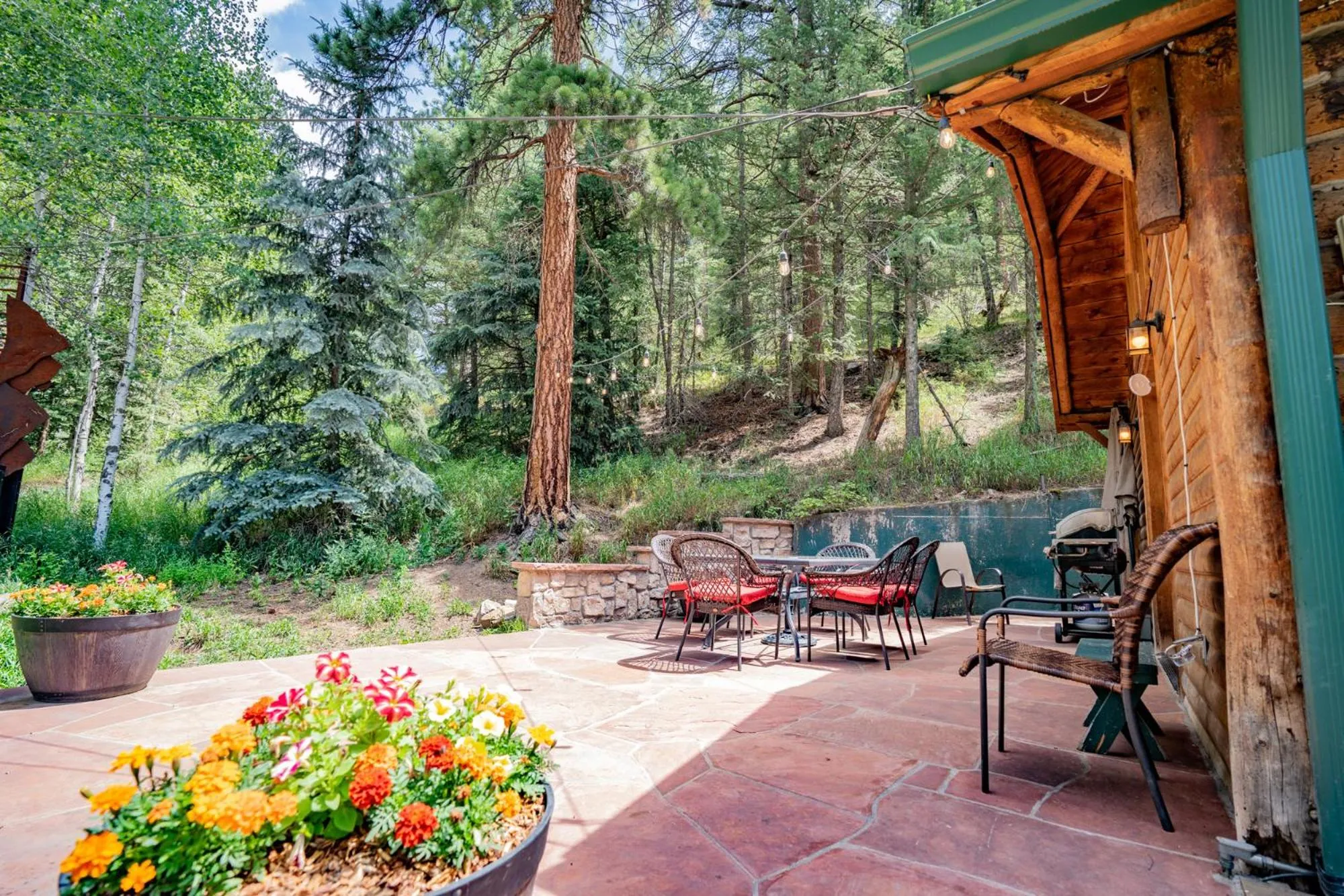 Patio in Colorado Bear Creek Cabins