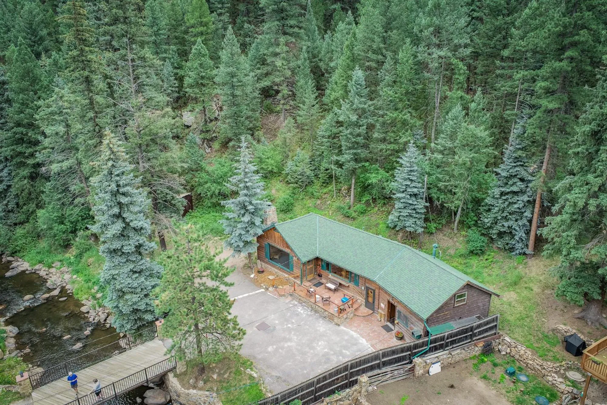 Bird's eye view in Colorado Bear Creek Cabins