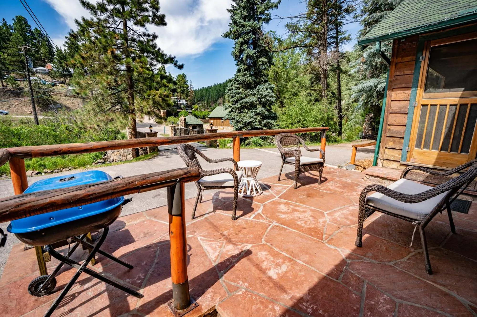 Patio in Colorado Bear Creek Cabins