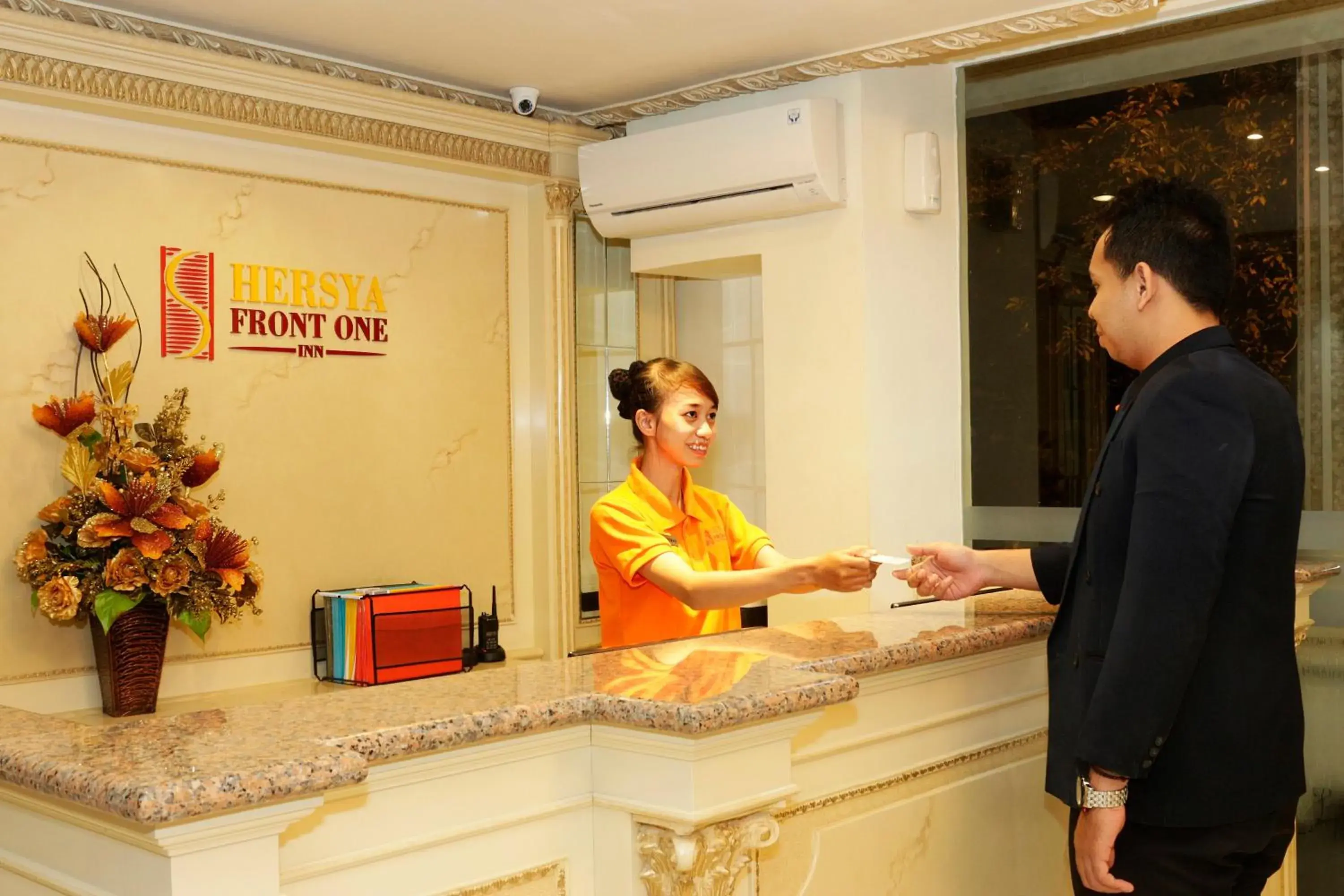 Lobby or reception in Hersya Front One Inn Surabaya Lobby or reception in Hersya Front One Inn Surabaya