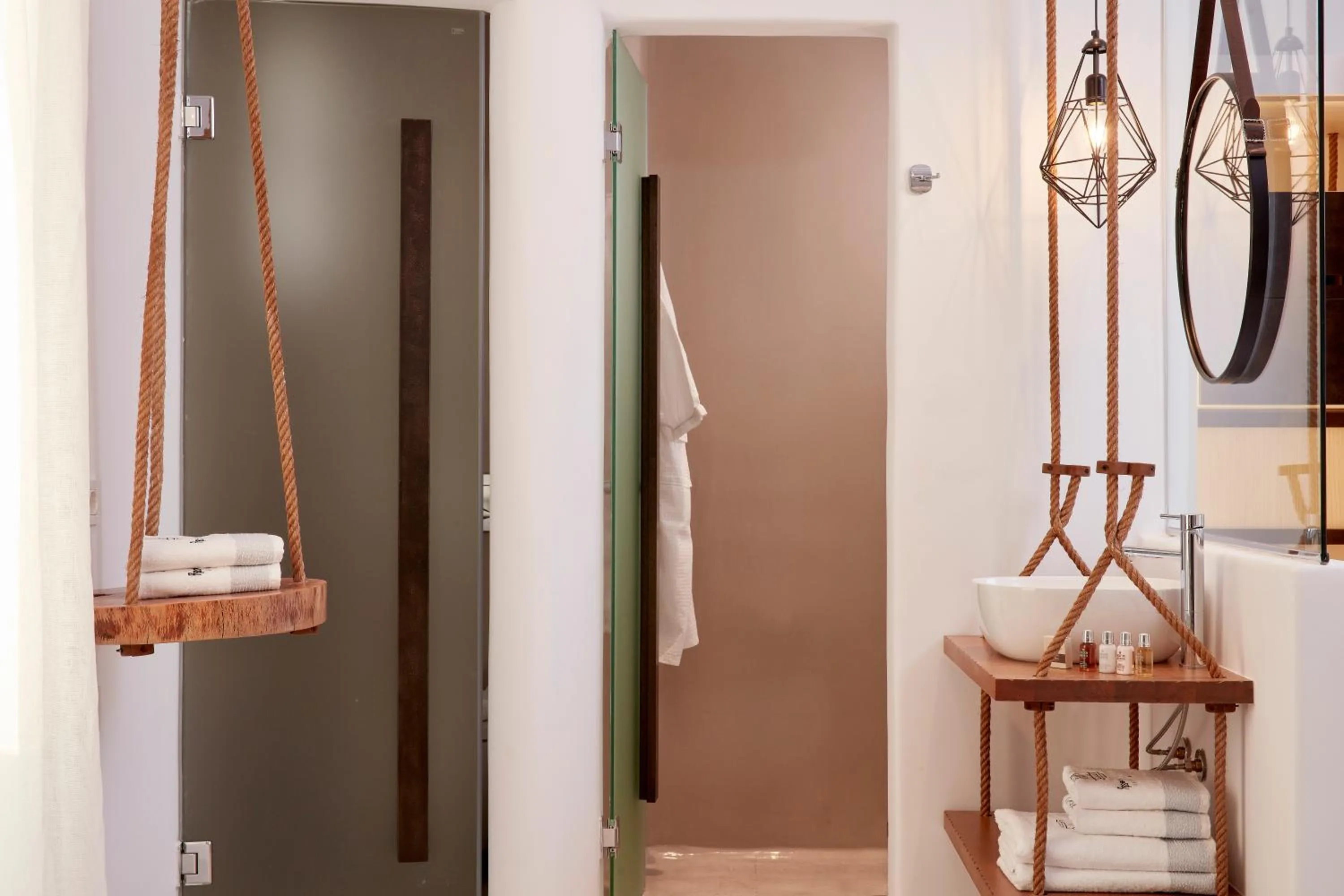 Shower in Absolute Mykonos Suites & More