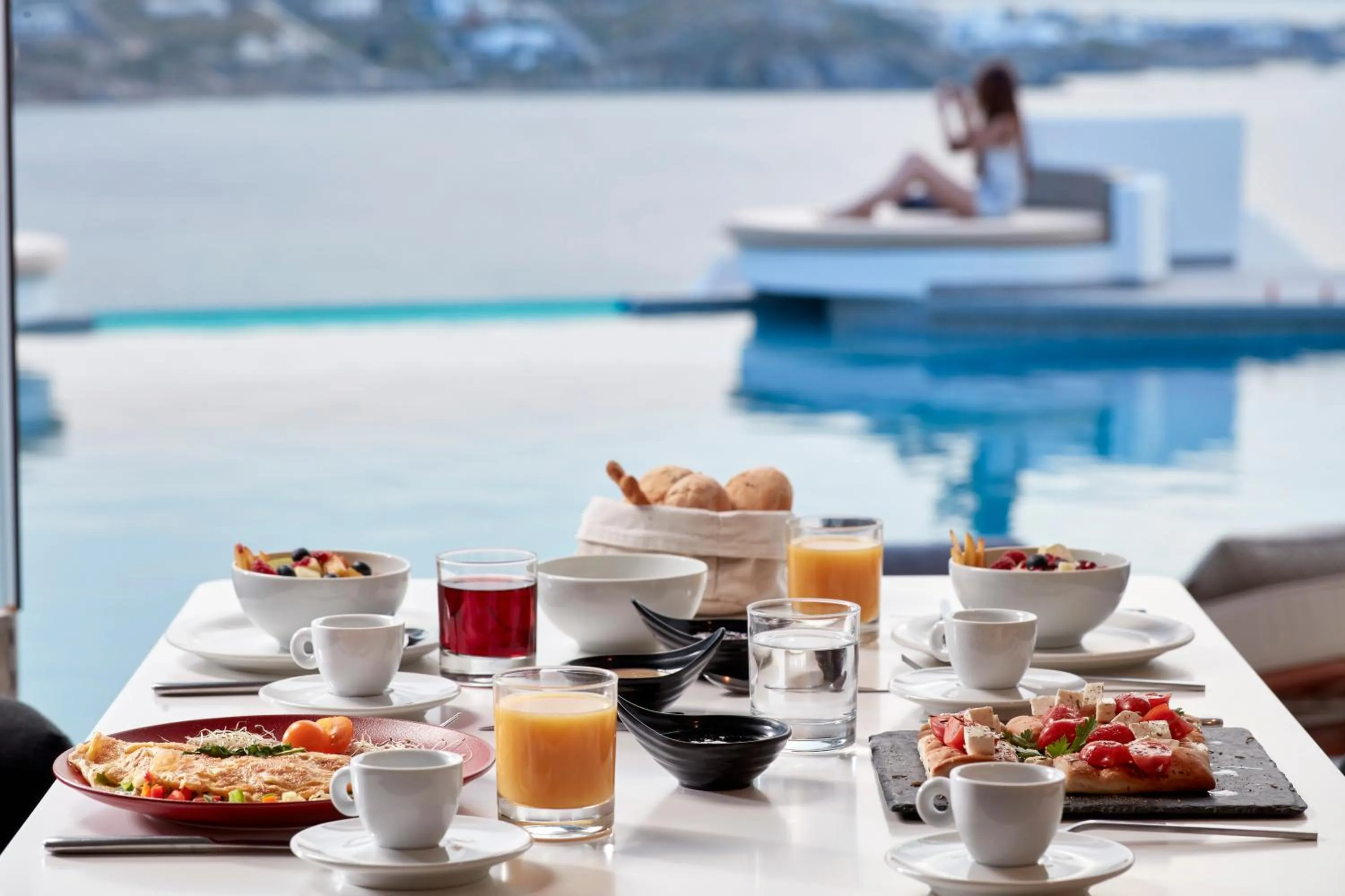 Continental breakfast in Absolute Mykonos Suites & More