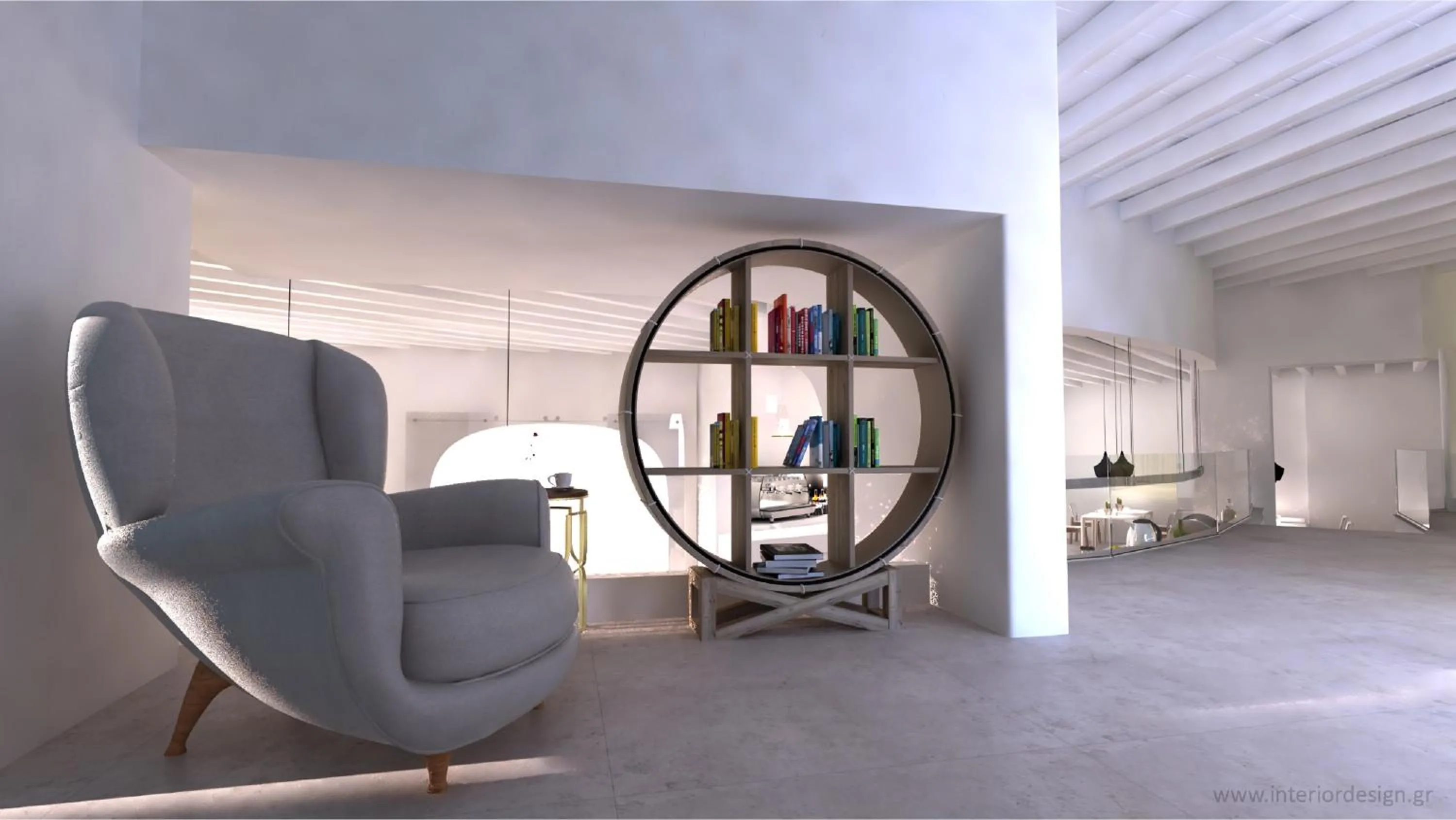 Library in Absolute Mykonos Suites & More