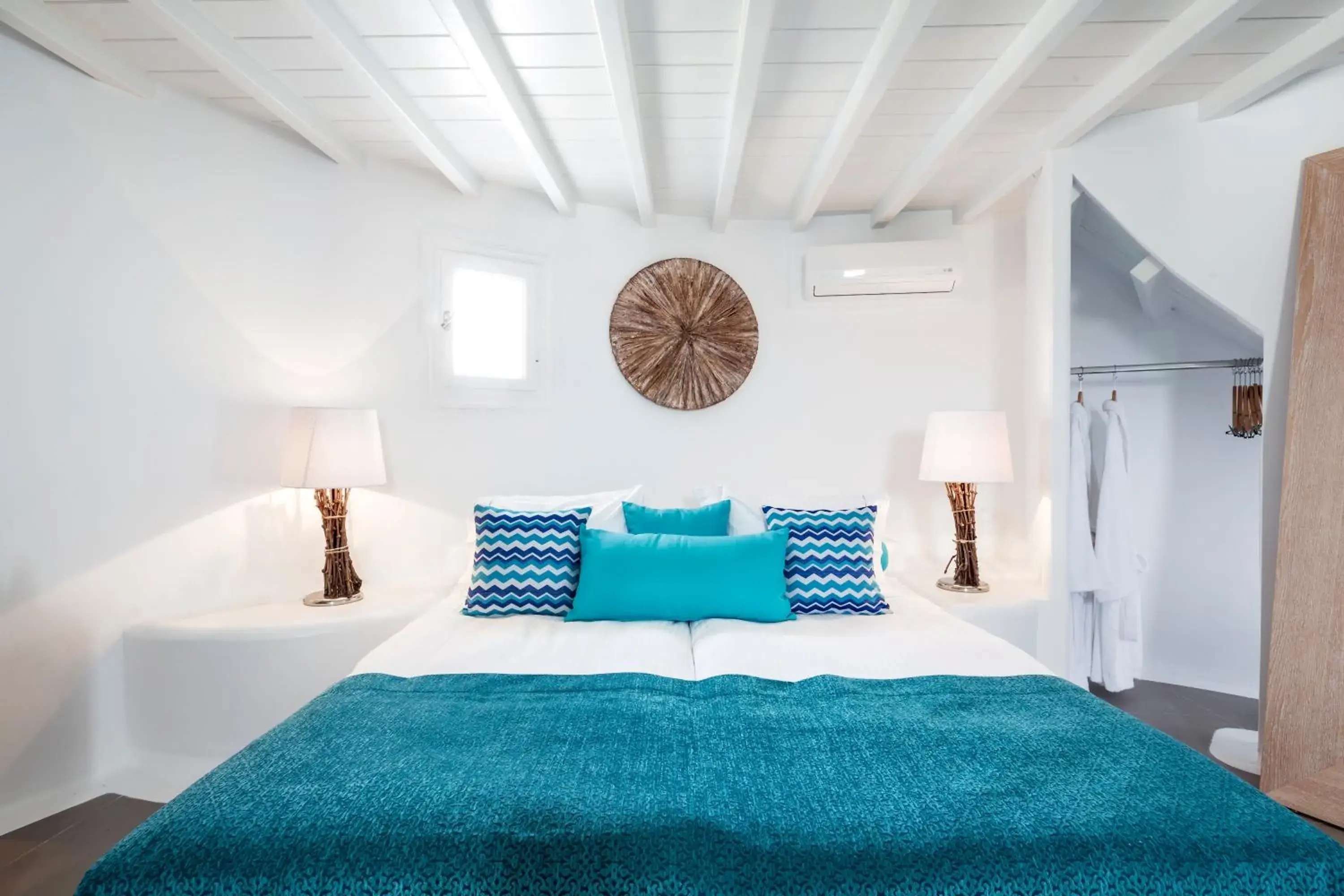 Bed in Absolute Mykonos Suites & More Bed in Absolute Mykonos Suites & More