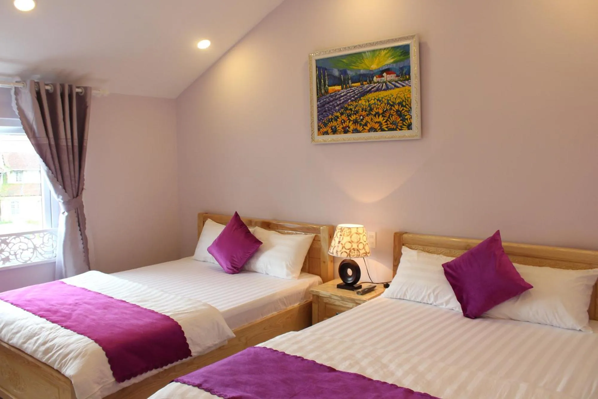 Bedroom, Bed in Lavender Tim